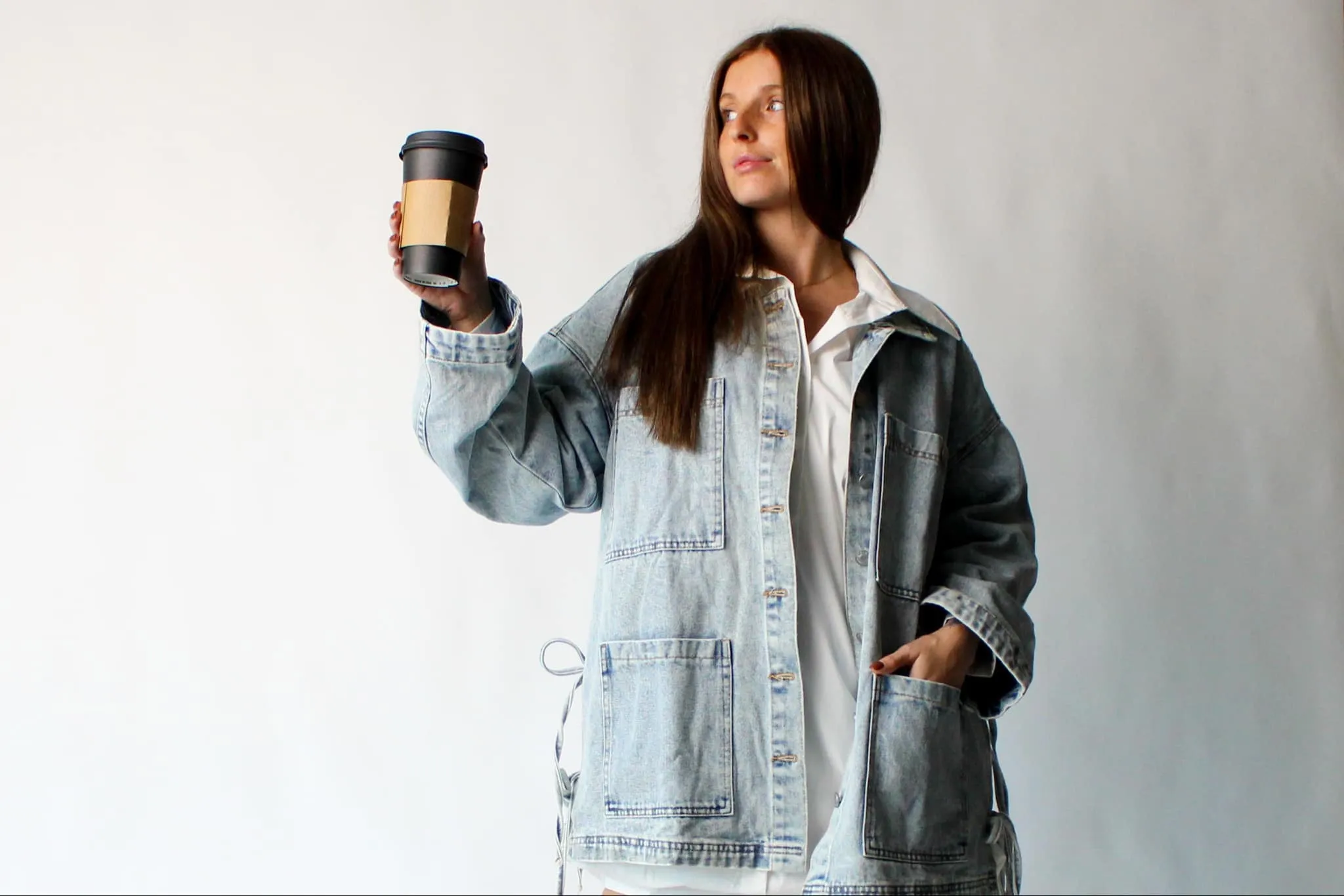 Boho Side Tie Denim Jacket