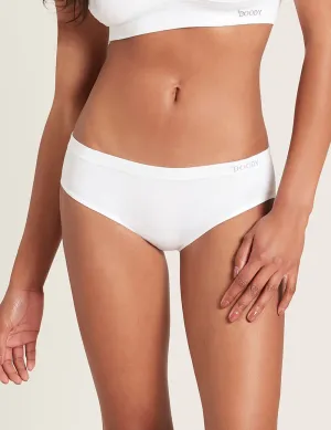 Boody Body EcoWear Women's Hipster Bikini Briefs Bamboo Viscose Low Rise Hip Underwear White X-Large