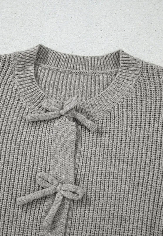 Bow Long Sleeve Cardigan