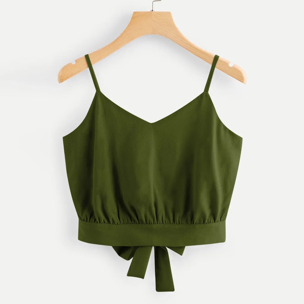 BowTie Back Crop Cami