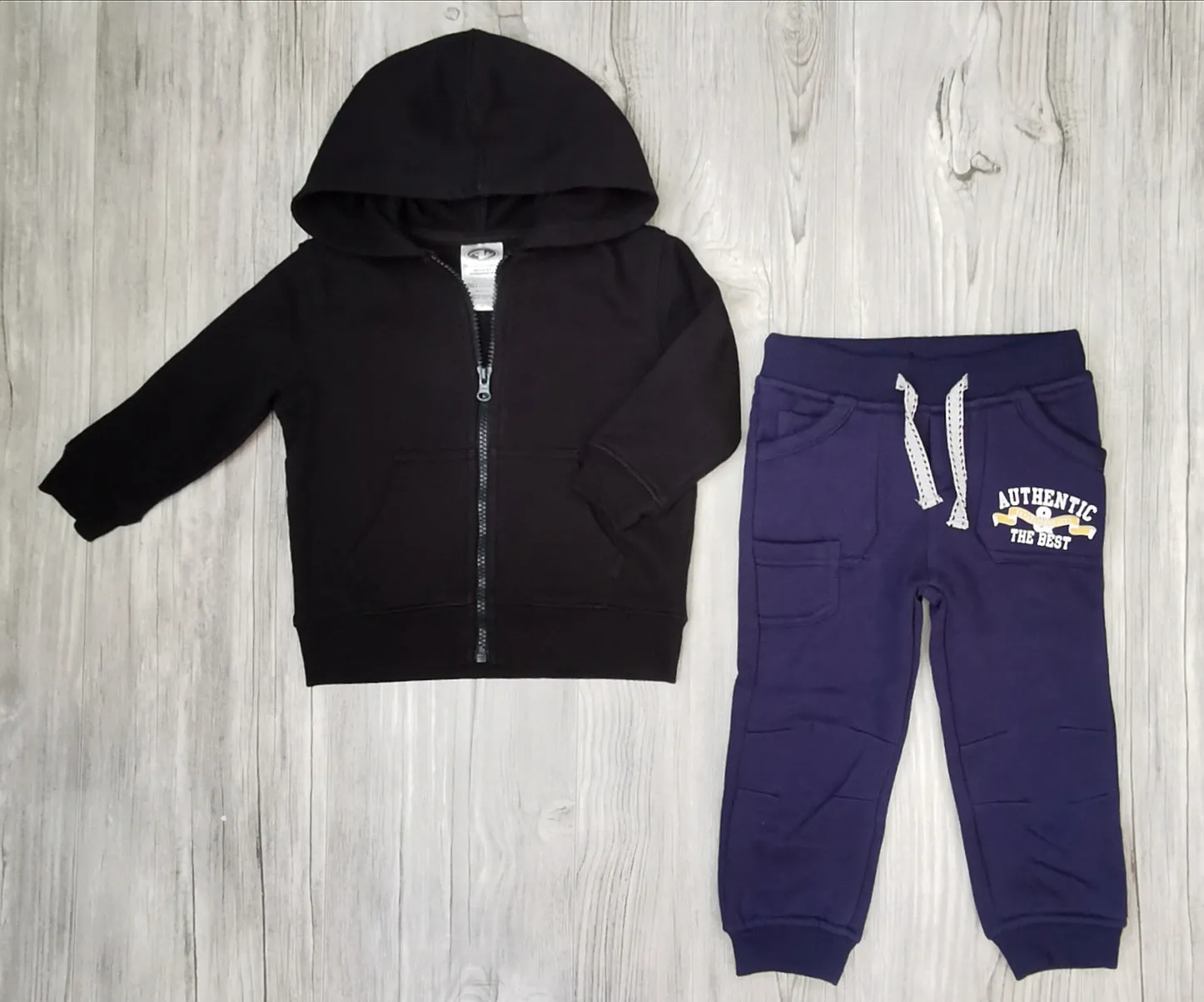 BOY SIZE 2 YEARS - ATHLETIC WORKS / JUNIORS, 2 Piece Mix N Match Outfit NWT / EUC B18