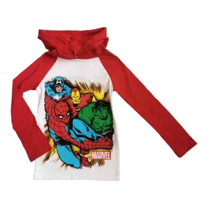 BOY SIZE 2 YEARS - MARVEL, Lightweight Graphic Pullover Hoodie T-Shirt EUC B30