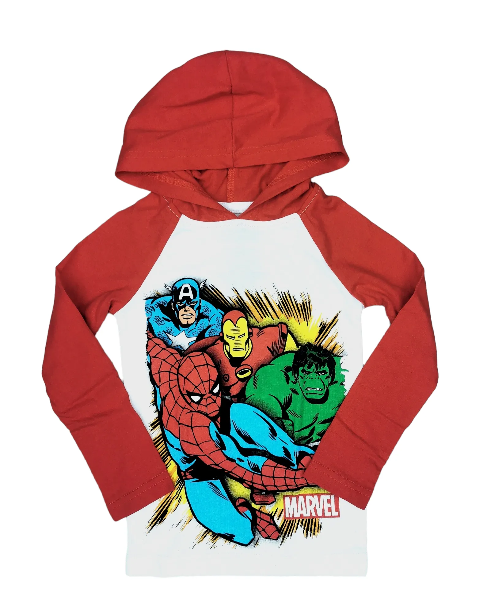 BOY SIZE 2 YEARS - MARVEL, Lightweight Graphic Pullover Hoodie T-Shirt EUC B30