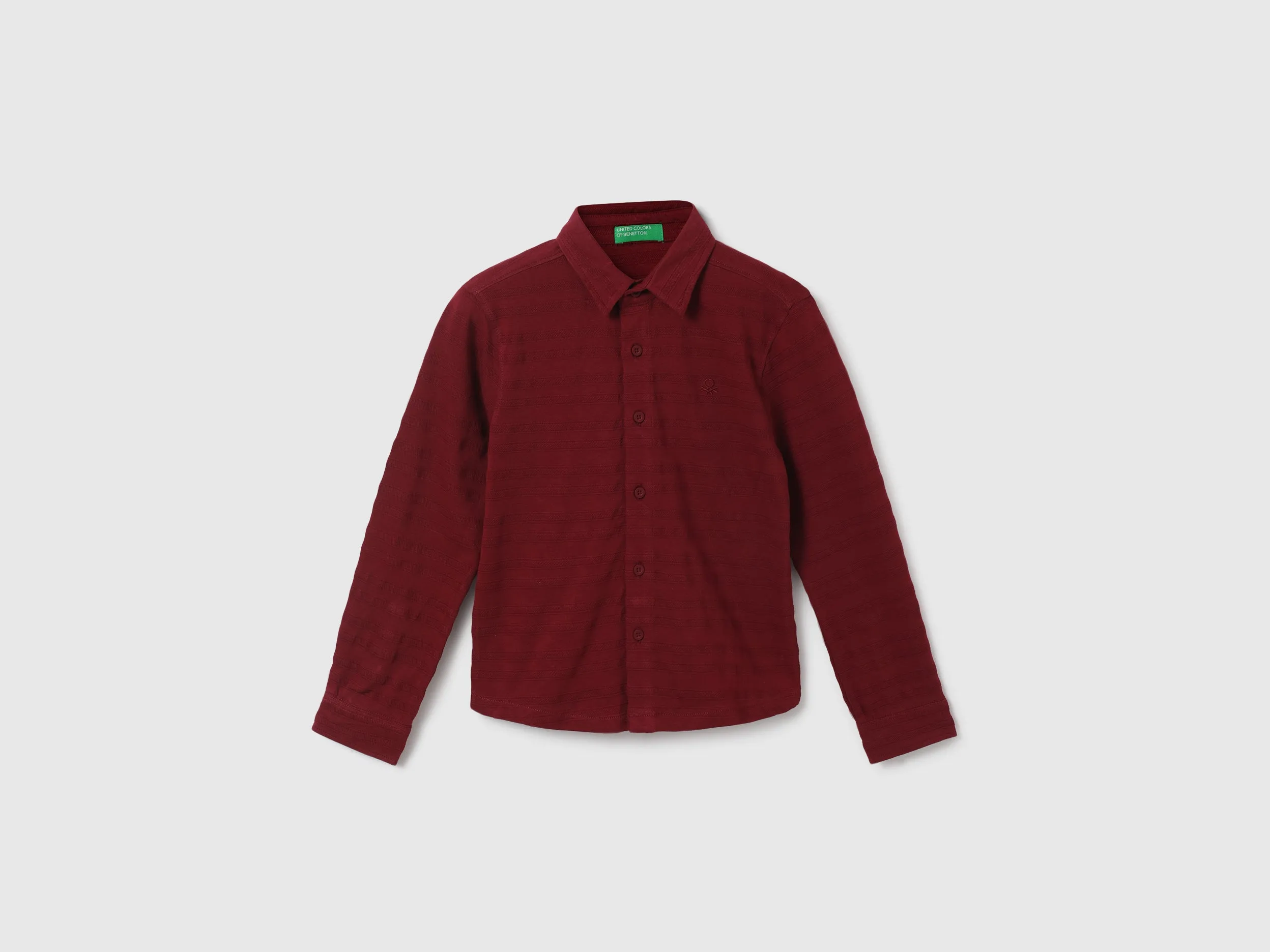 Boys Stripe Spread Collar Shirt