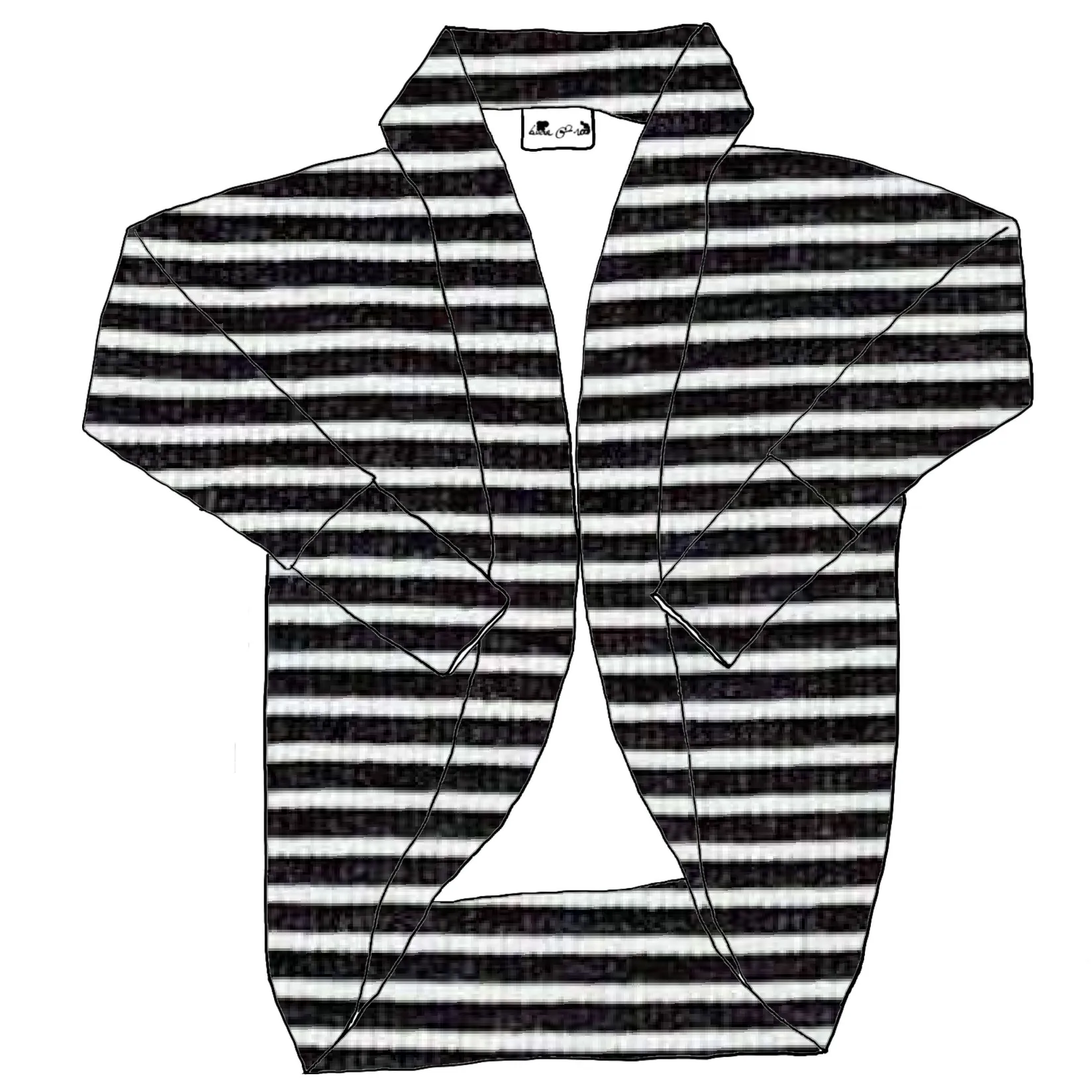 BR Basic Stripes RIB KNIT - Ladies' Cardigan