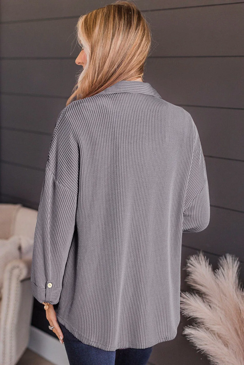 Brooke Striped Collared Neck Long Sleeve Shirt