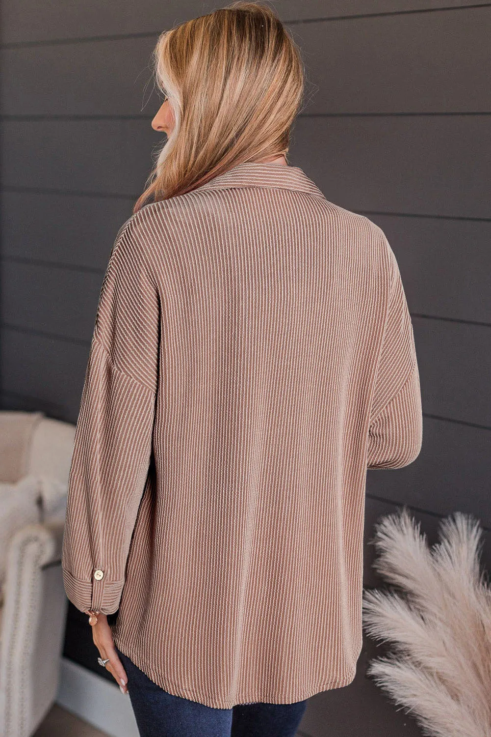 Brooke Striped Collared Neck Long Sleeve Shirt