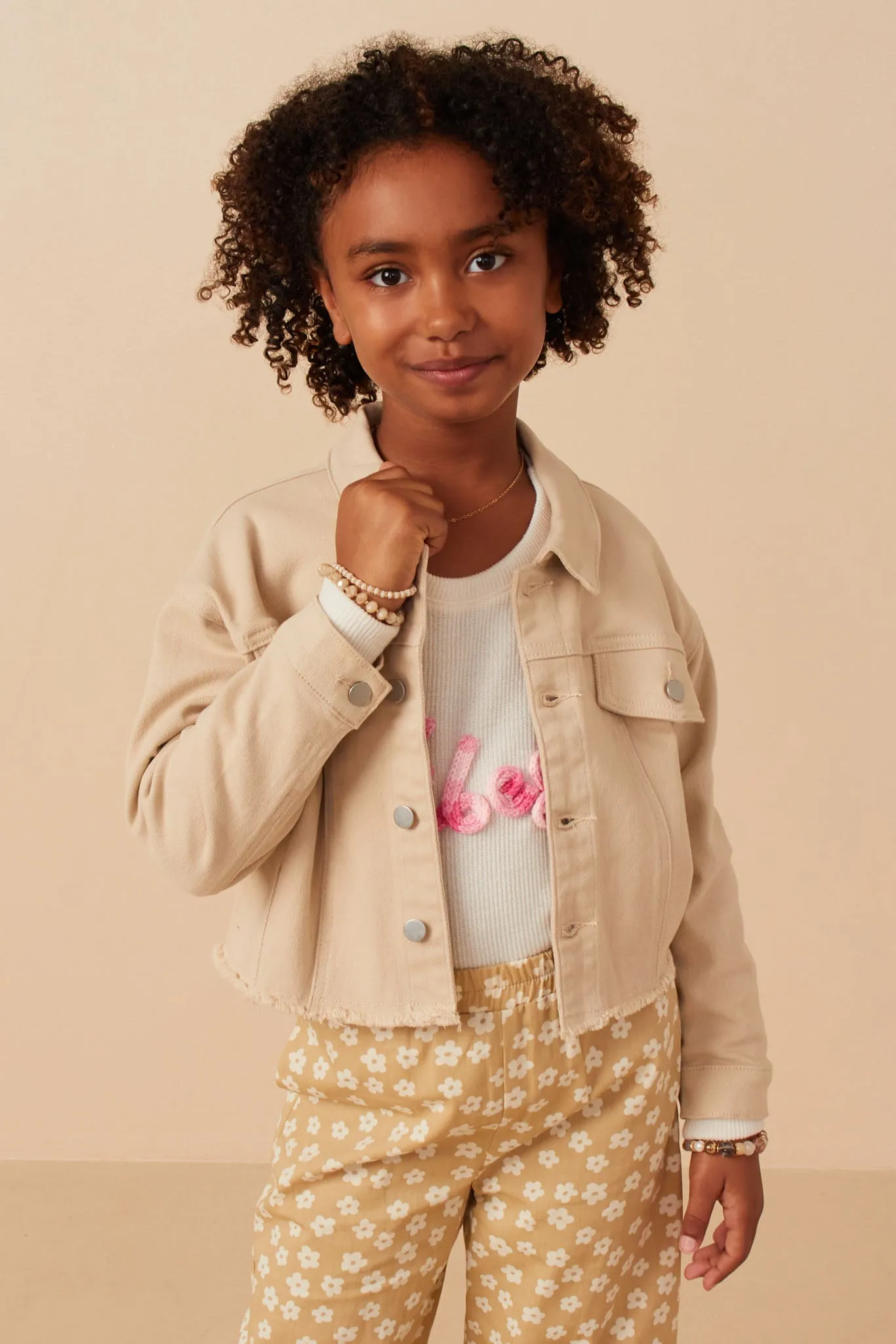 Brushed Stretch Twill Cropped Jacket