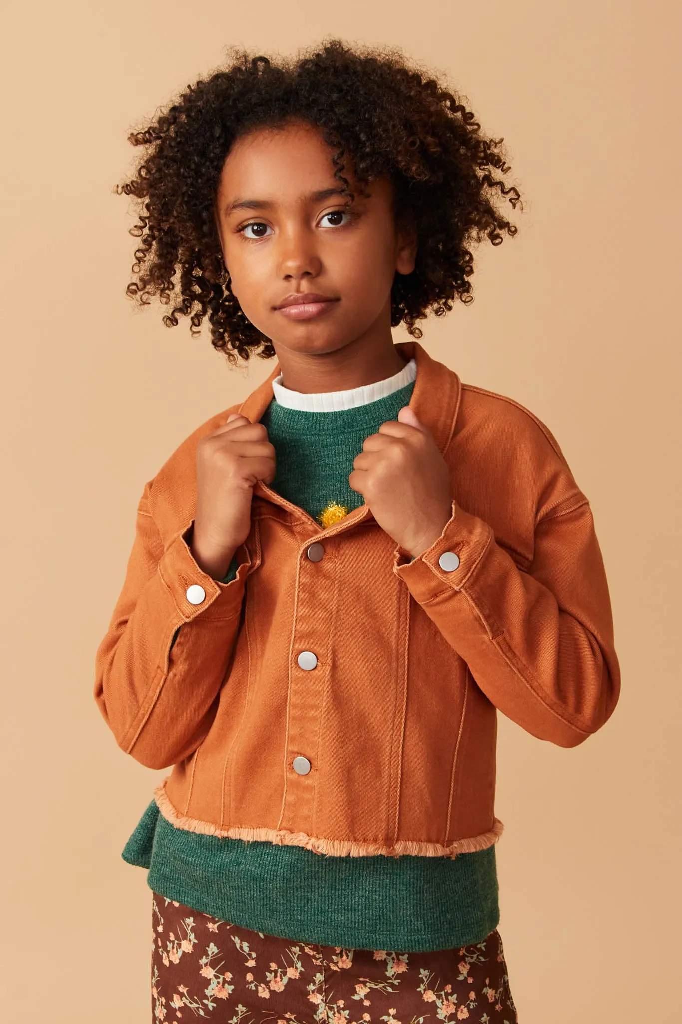 Brushed Stretch Twill Cropped Jacket