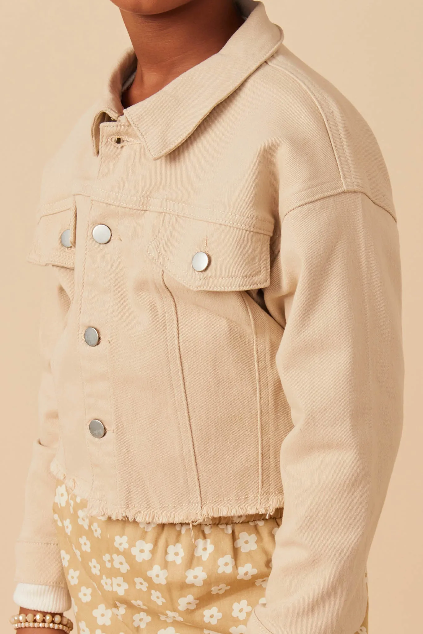 Brushed Stretch Twill Cropped Jacket