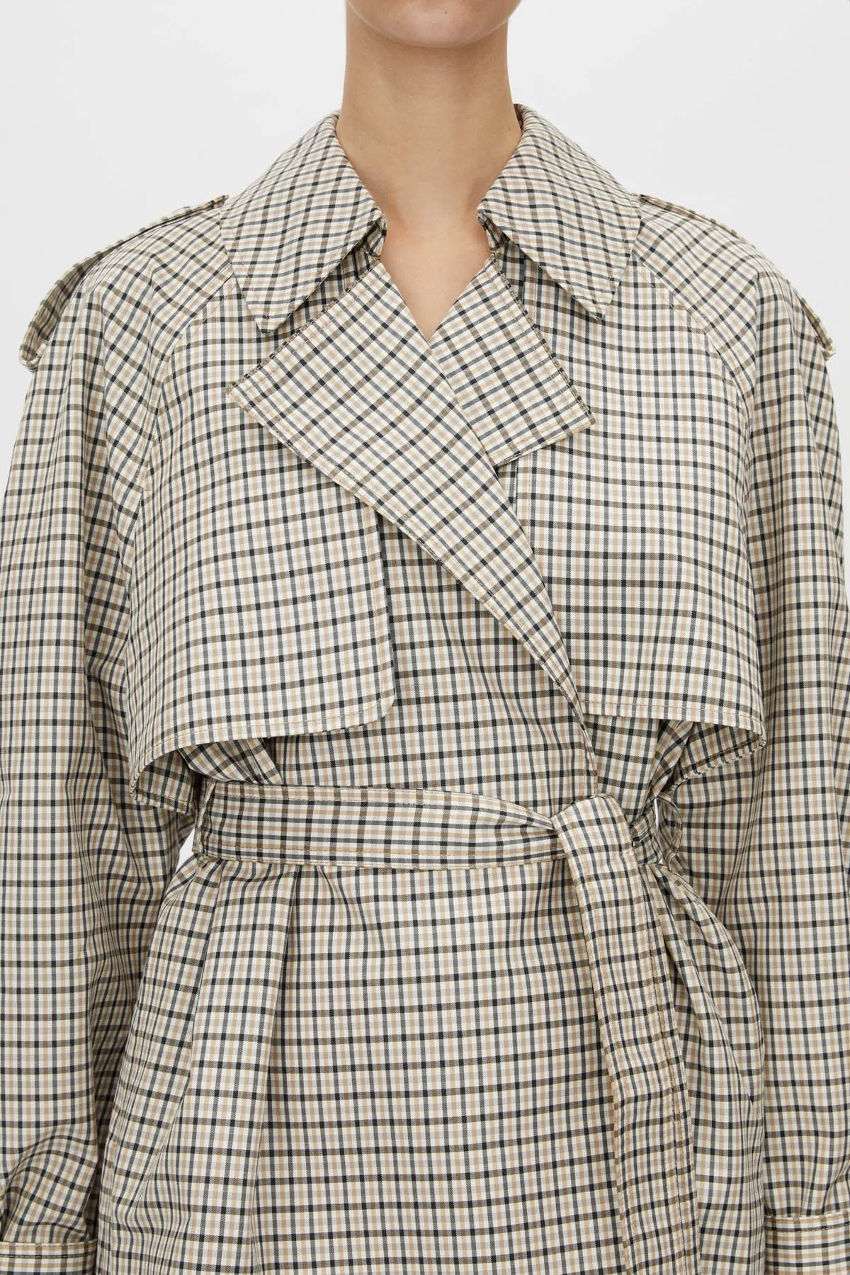 Burdock Check Trench Jacket