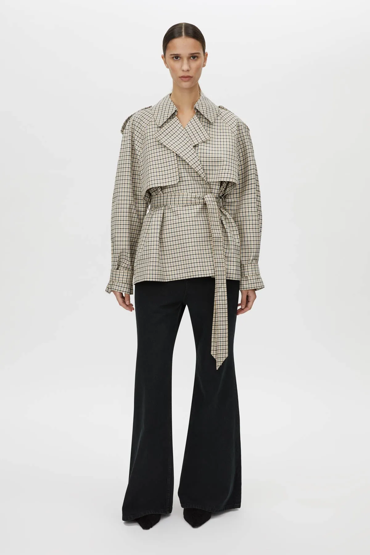 Burdock Check Trench Jacket