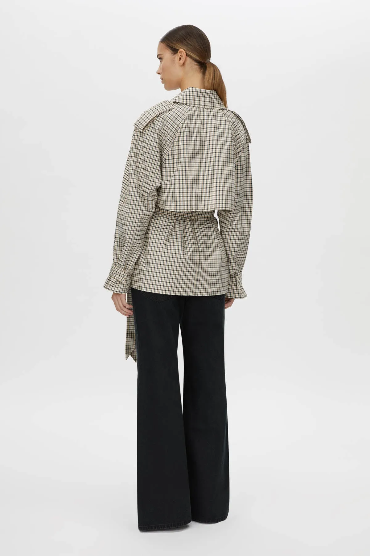 Burdock Check Trench Jacket