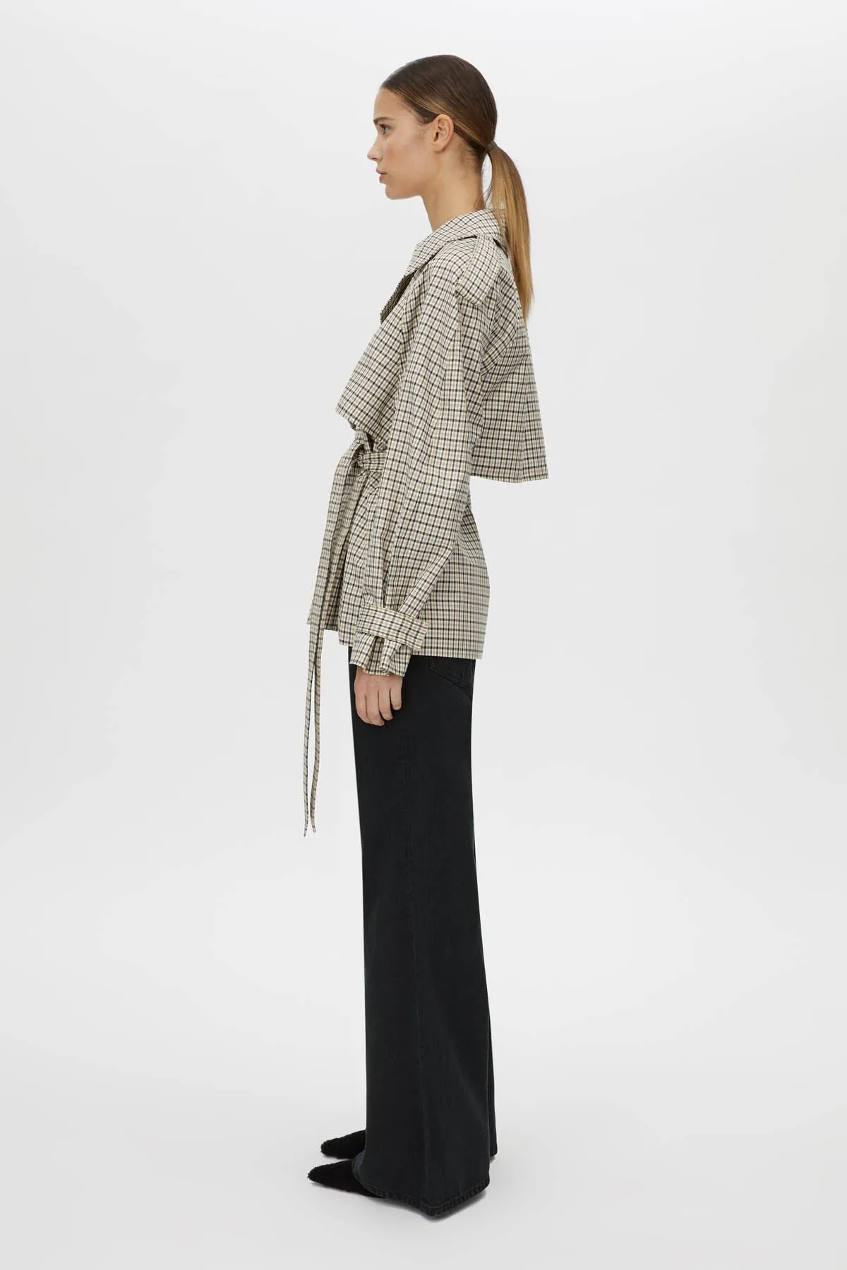 Burdock Check Trench Jacket