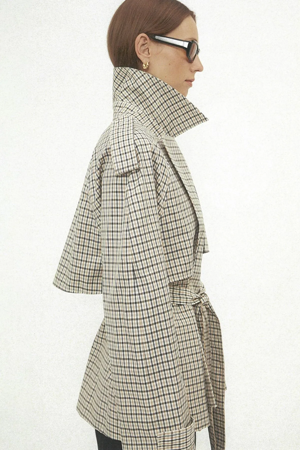 Burdock Check Trench Jacket