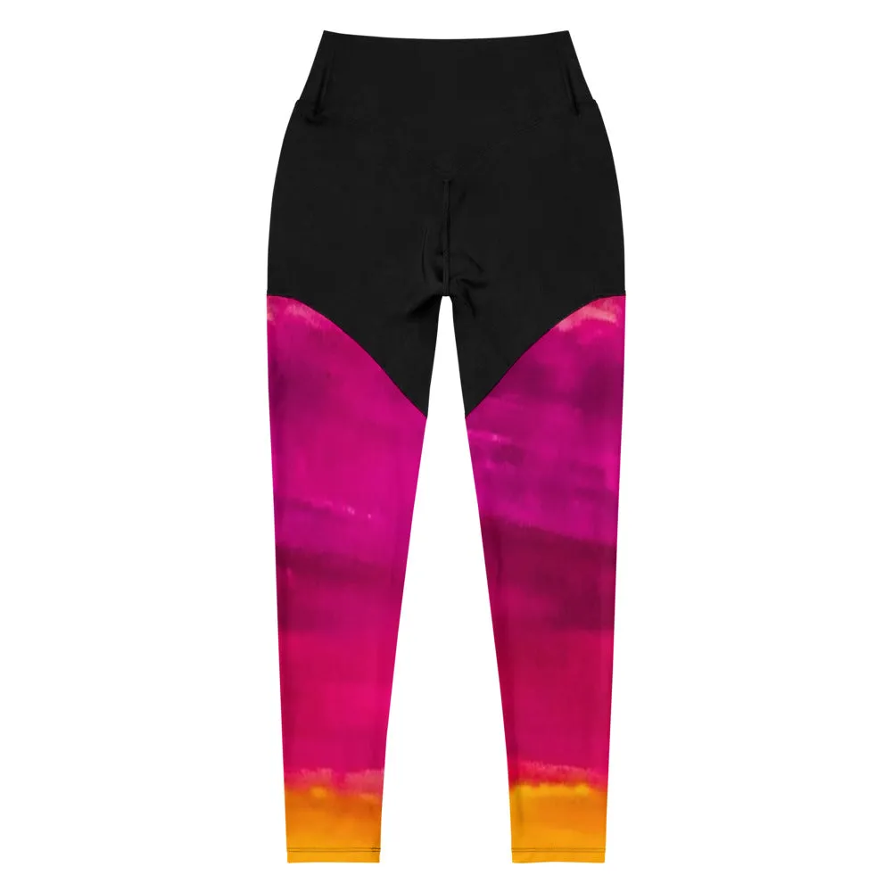 Burst of Pink Sports Leggings
