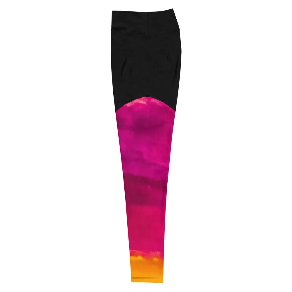 Burst of Pink Sports Leggings