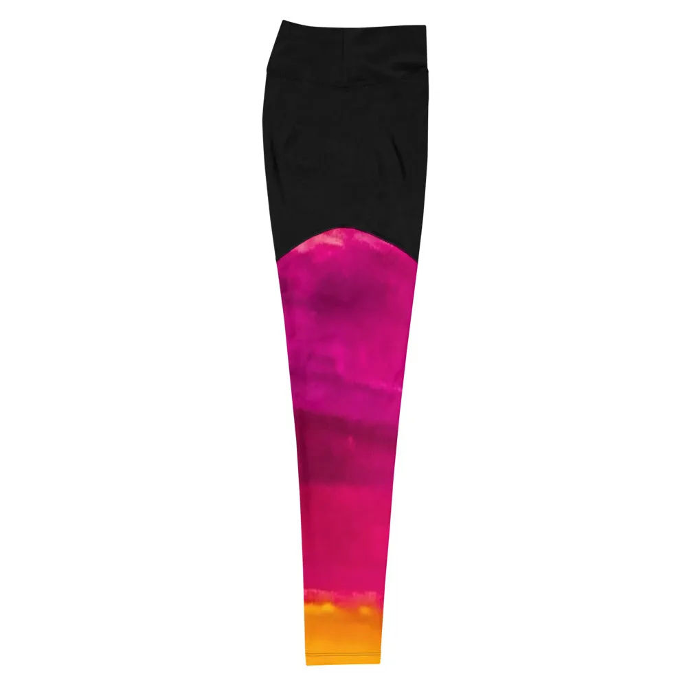 Burst of Pink Sports Leggings