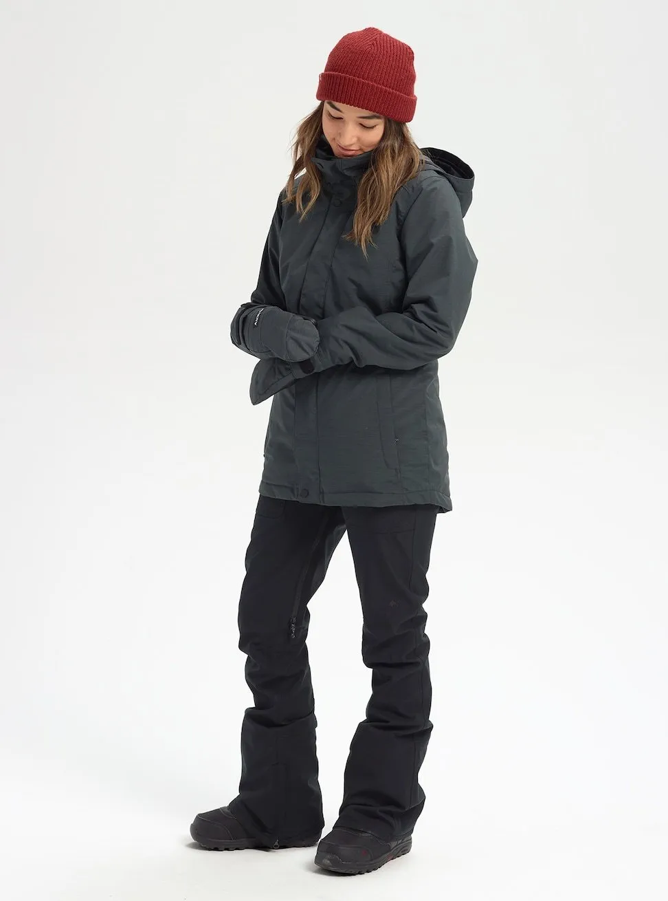 Burton Jet Set Womens Jacket Black Heather