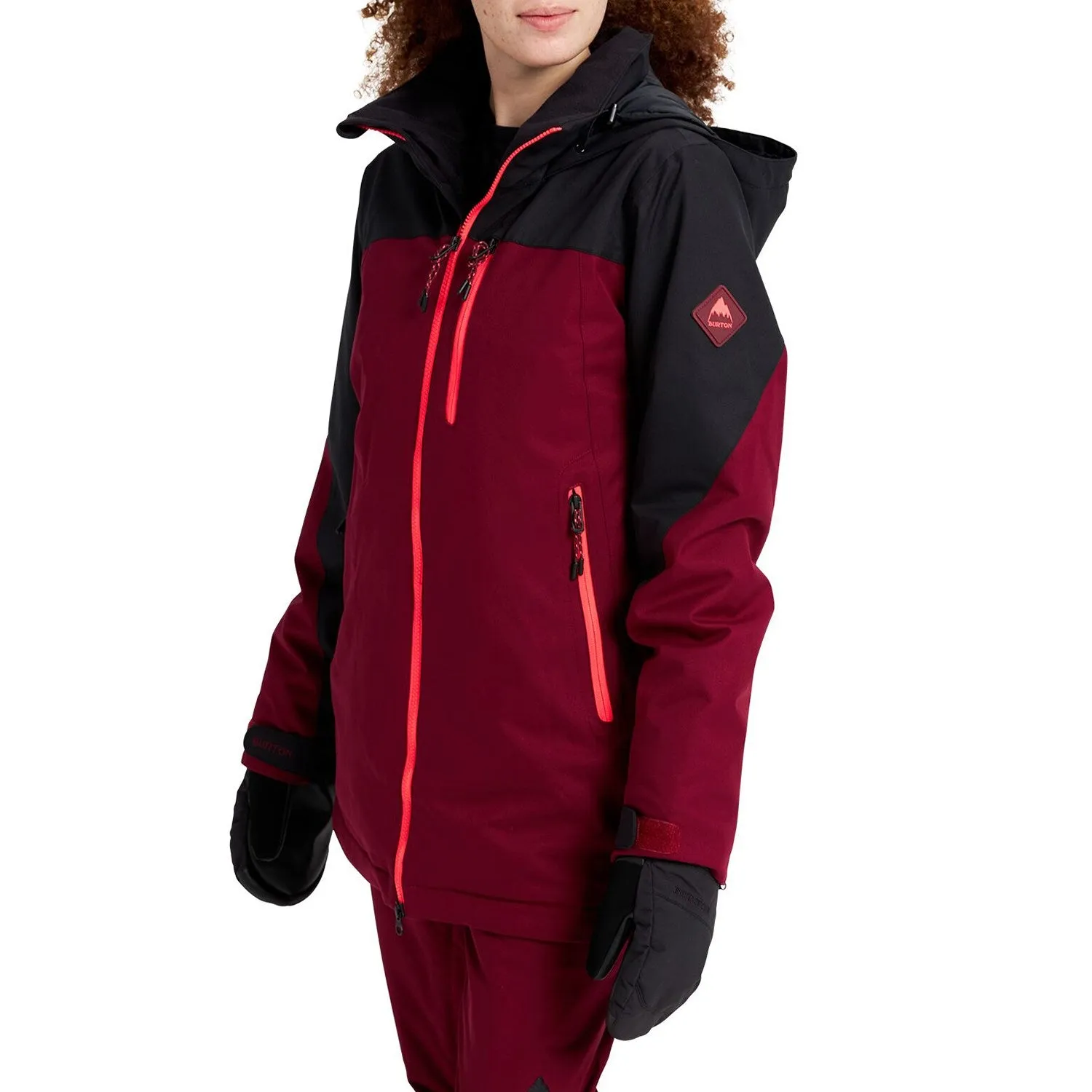 Burton Lelah Womens Jacket Black / Mulled Berry