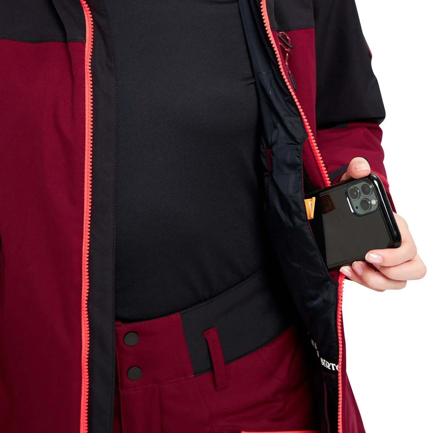 Burton Lelah Womens Jacket Black / Mulled Berry