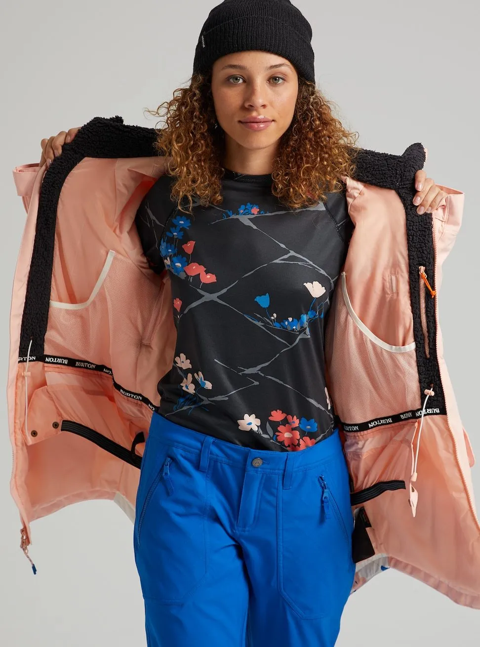 Burton Prowess Womens Jacket Peach Melba / Stout White