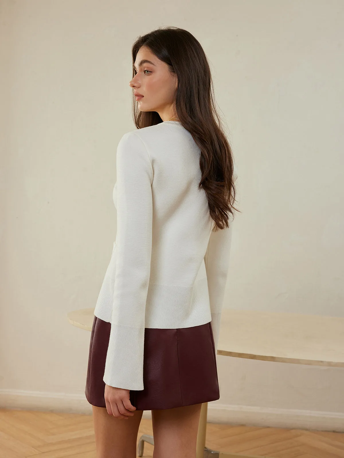 Button Down Slim Cardigan