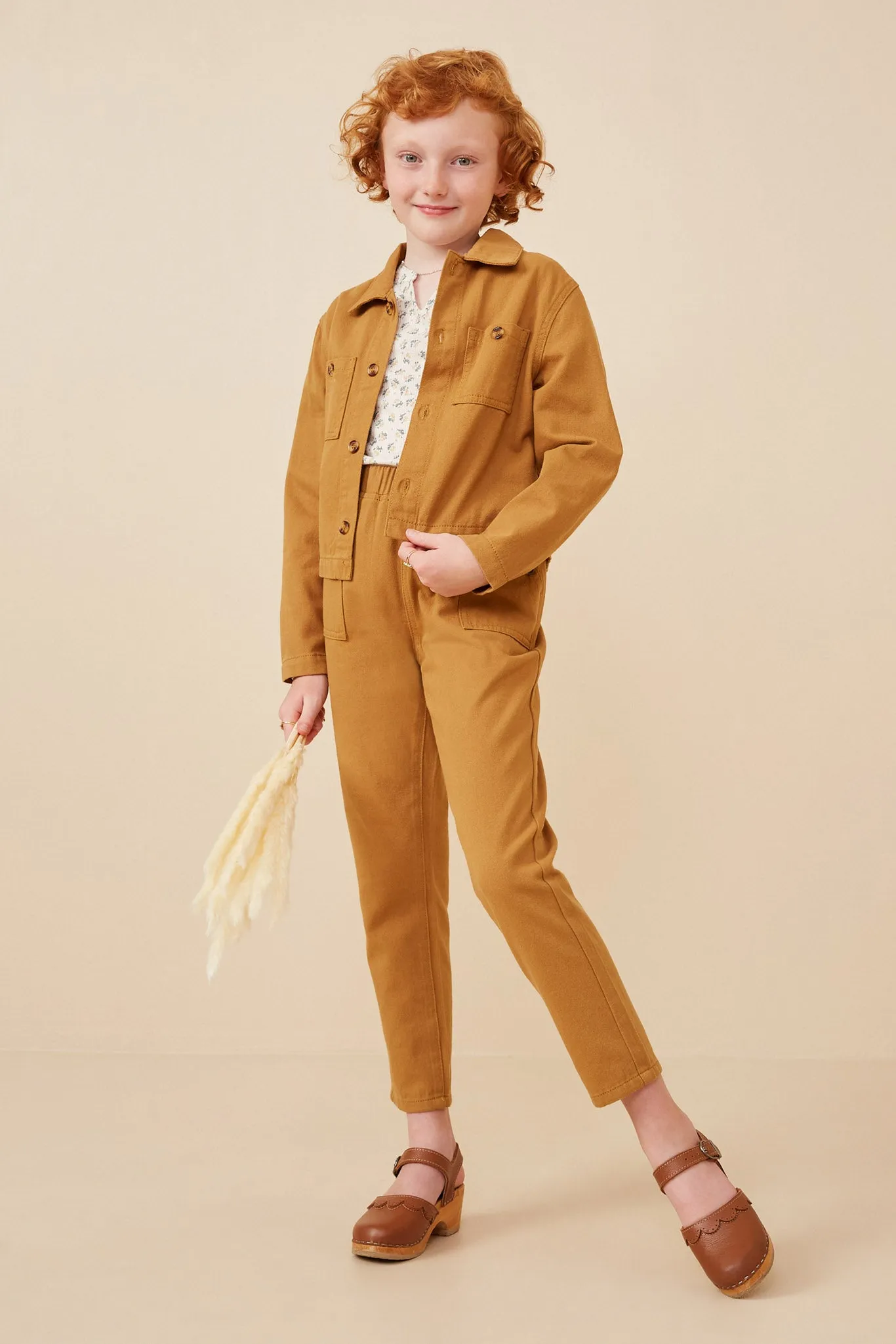 Button Up Chest Pocket Twill Shacket