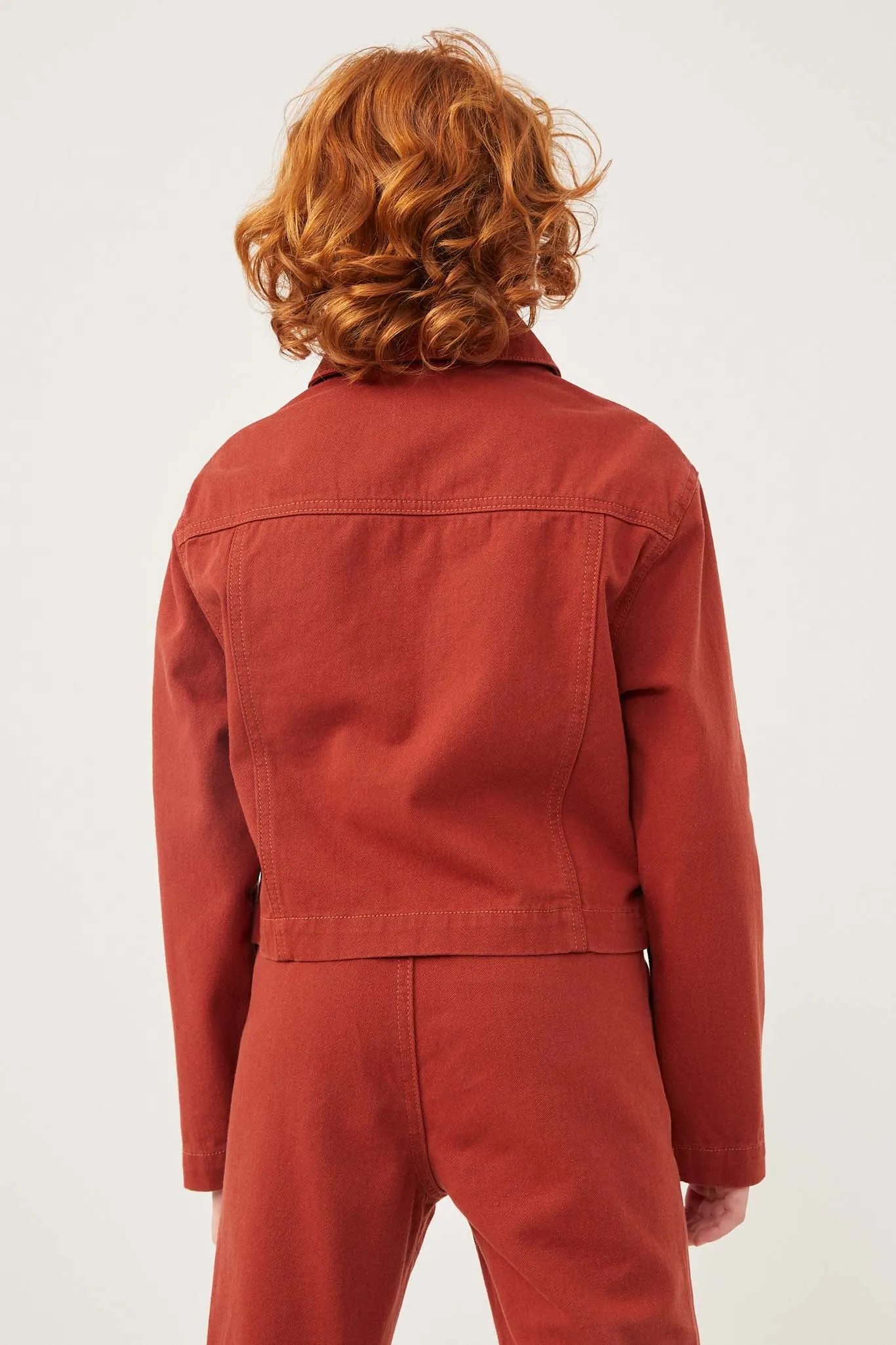 Button Up Chest Pocket Twill Shacket