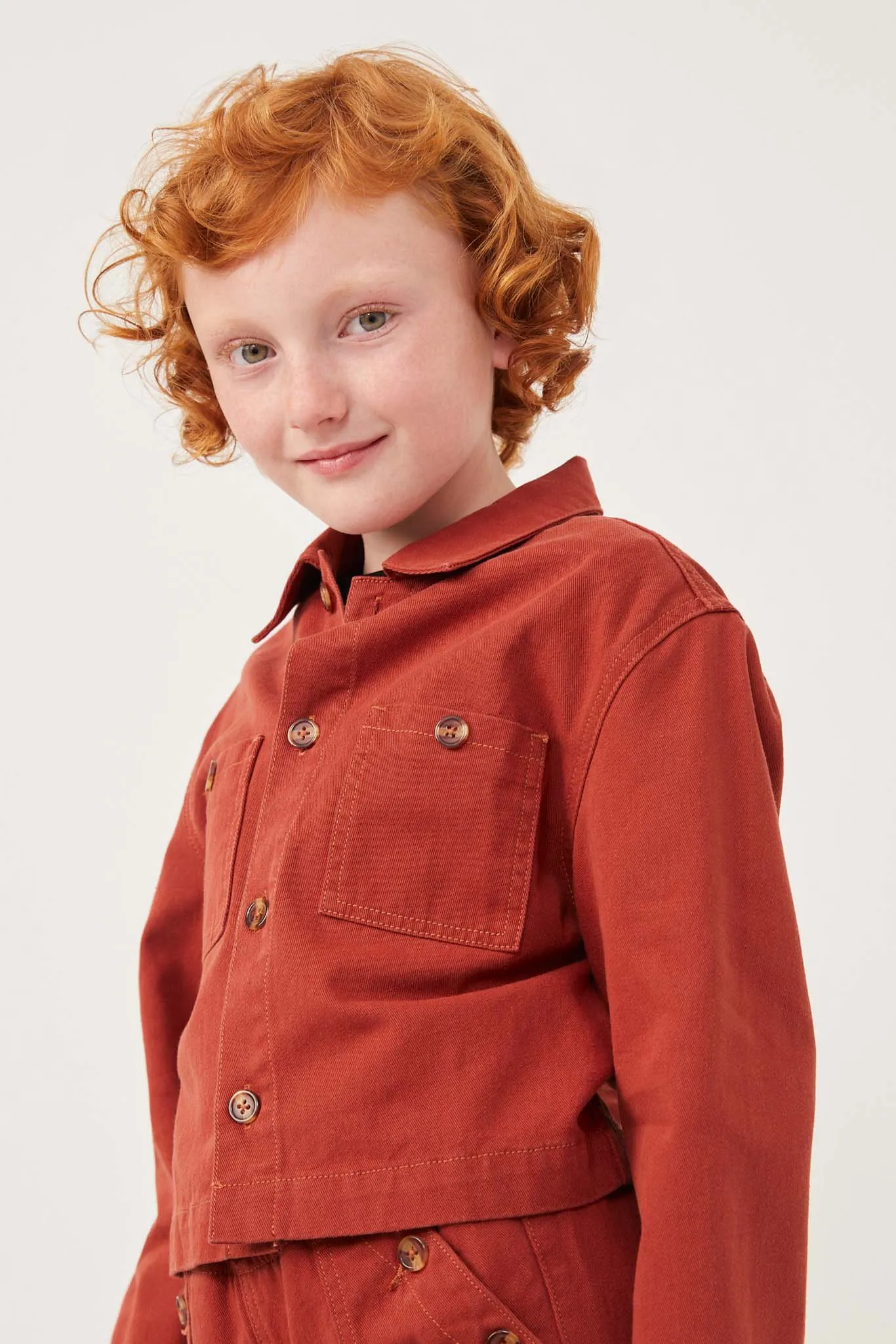 Button Up Chest Pocket Twill Shacket