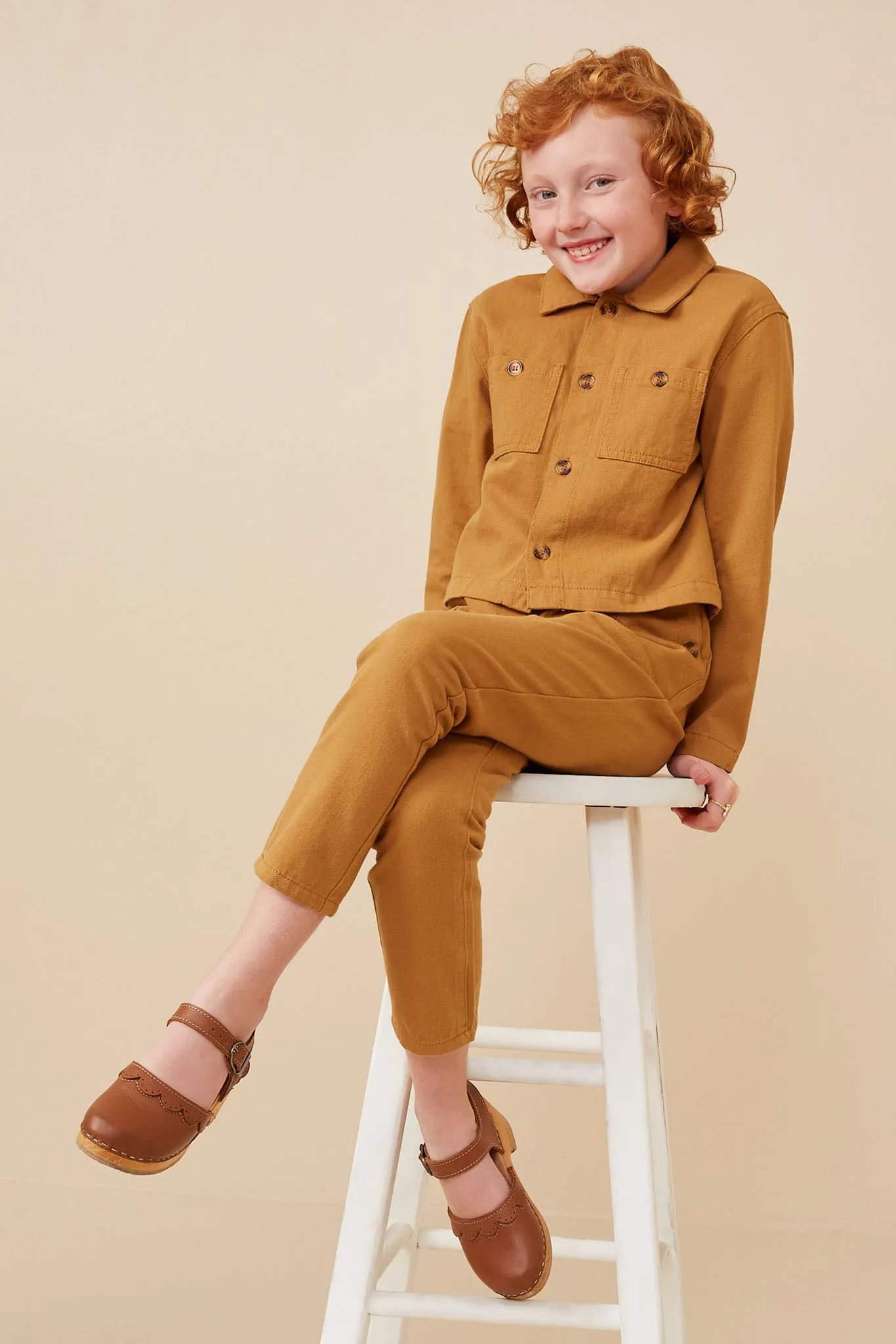Button Up Chest Pocket Twill Shacket