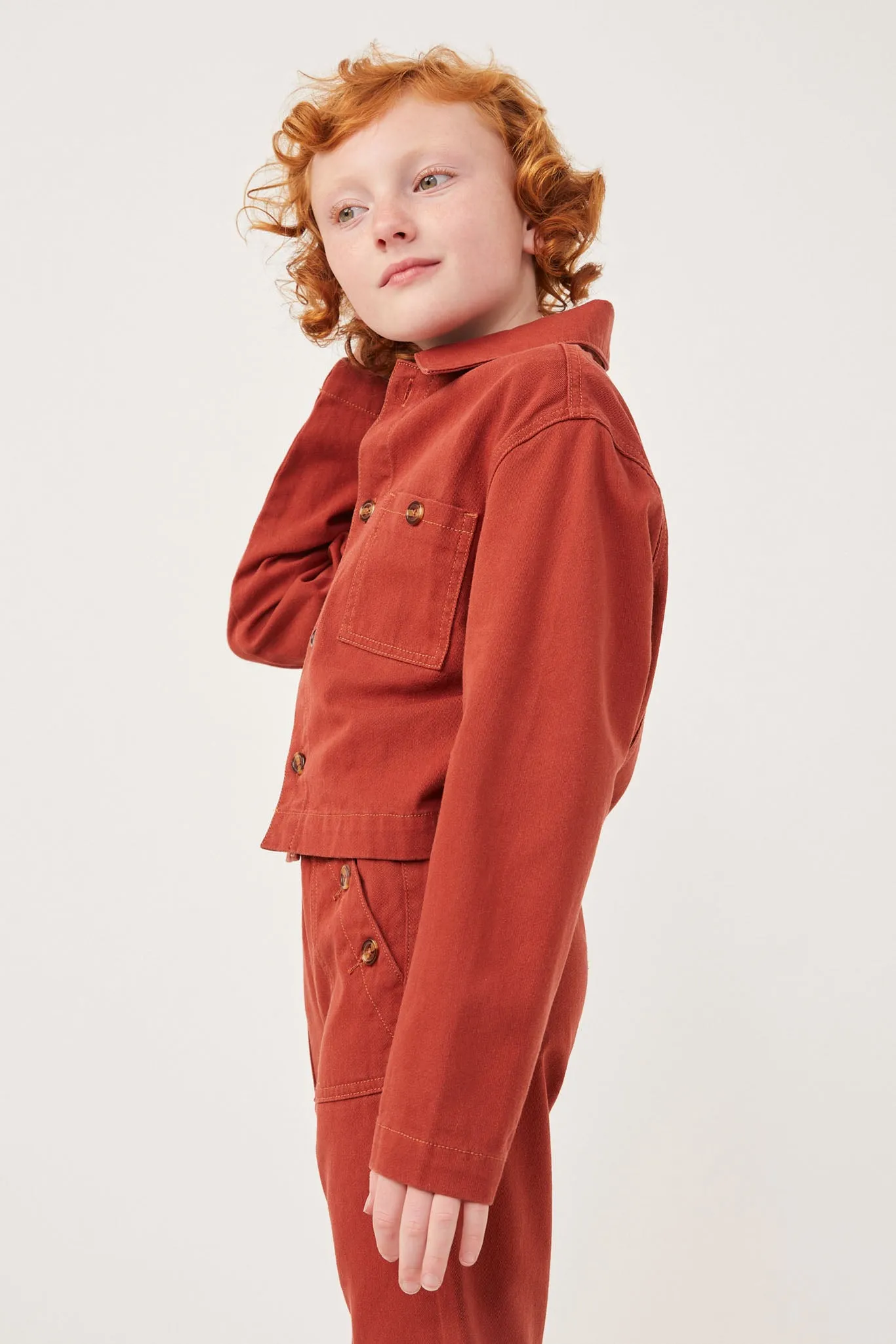 Button Up Chest Pocket Twill Shacket