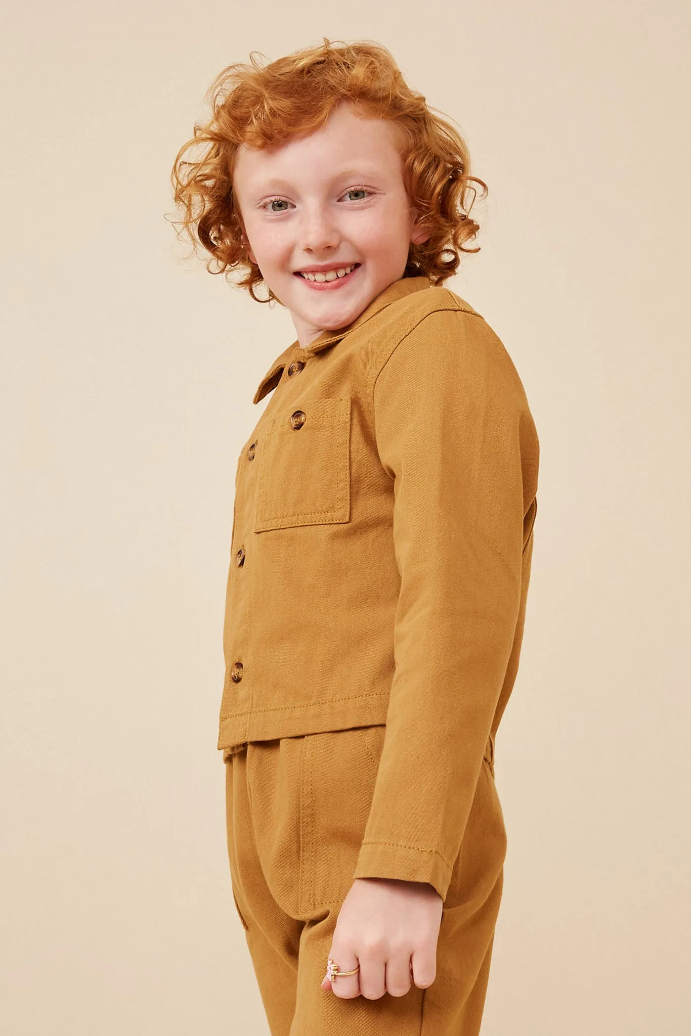 Button Up Chest Pocket Twill Shacket
