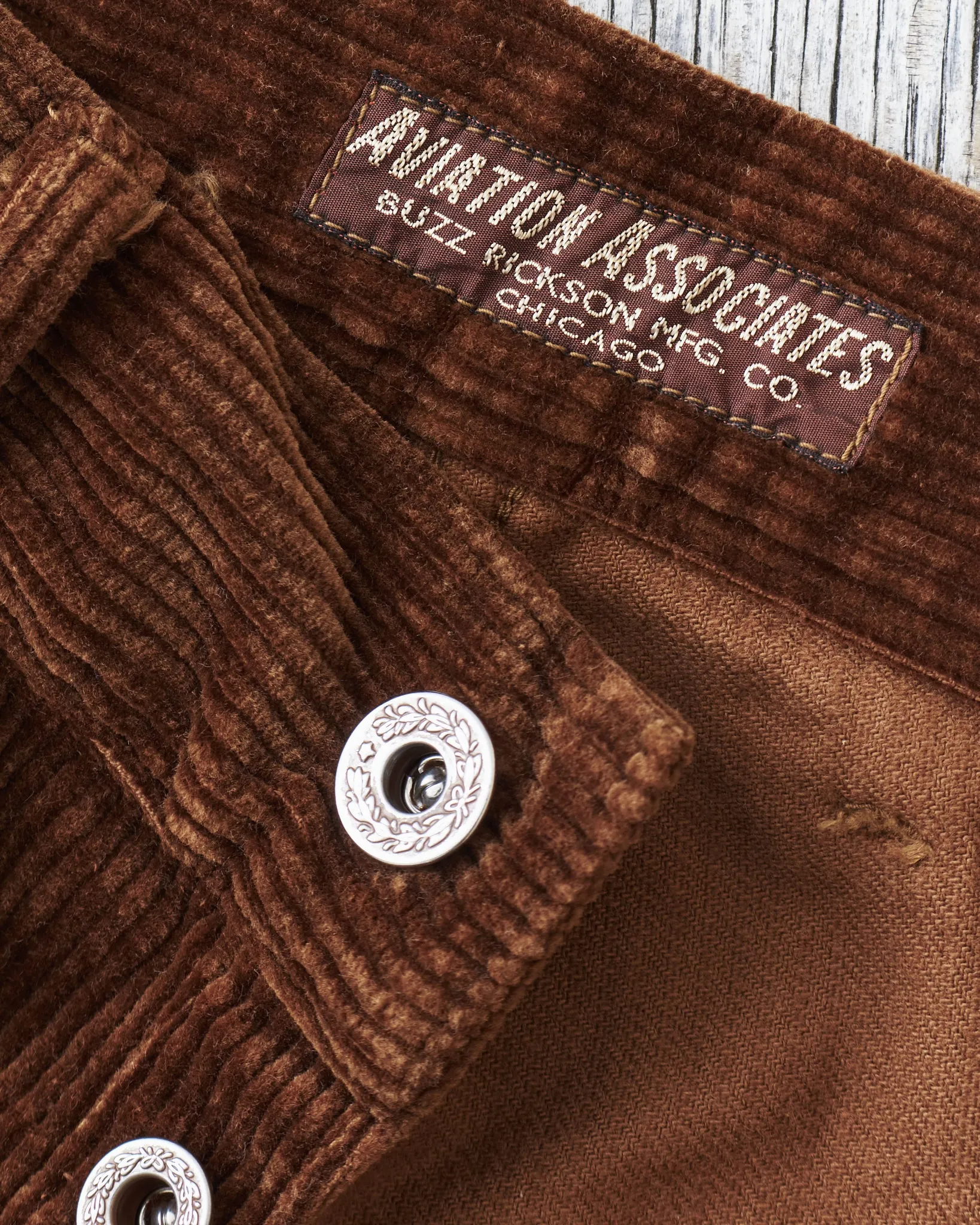 Buzz Rickson's Aviation Associates US Army Working Trousers Corduroy Brown BR42393