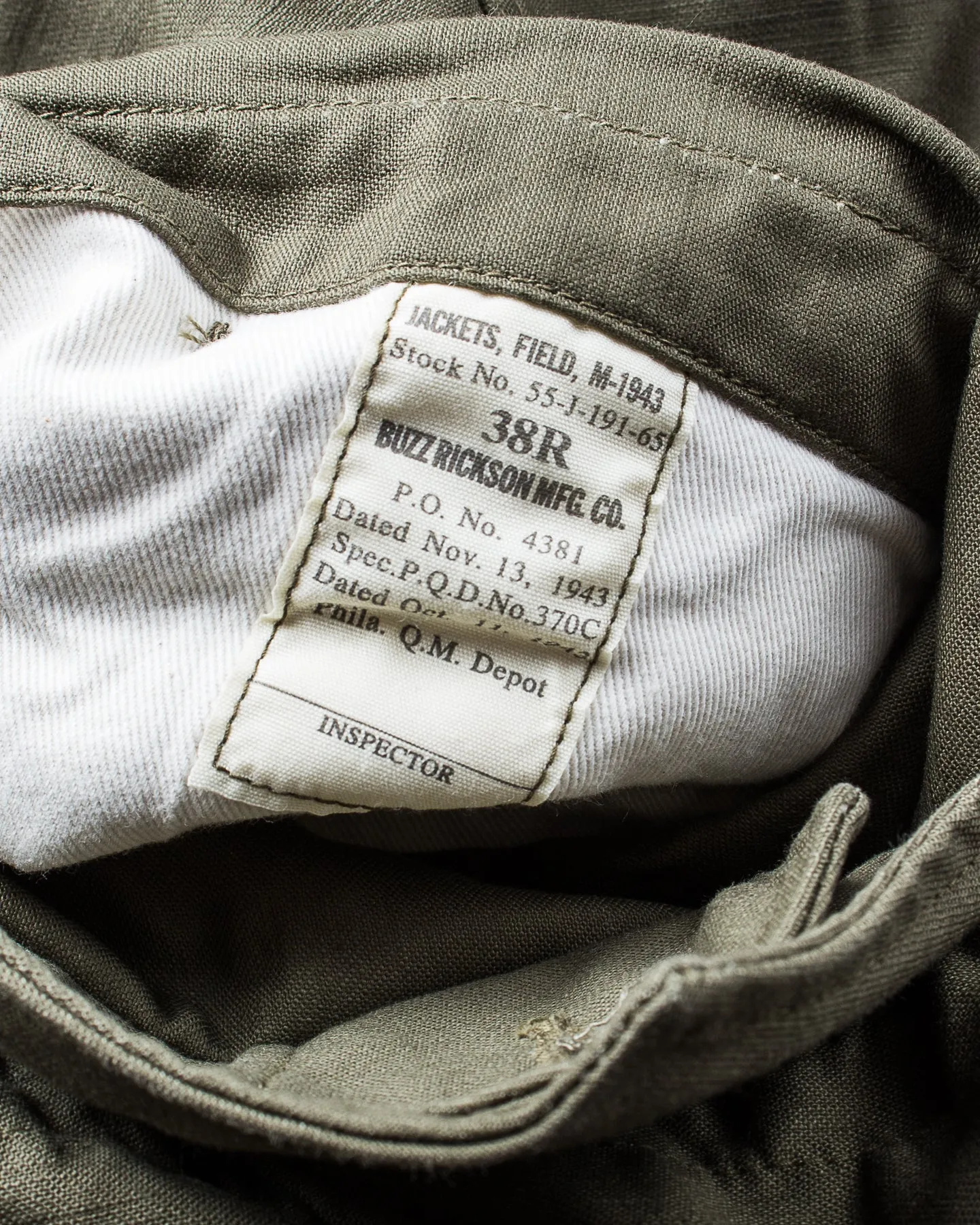 Buzz Rickson's M-1943 Field Jacket Olive BR15410