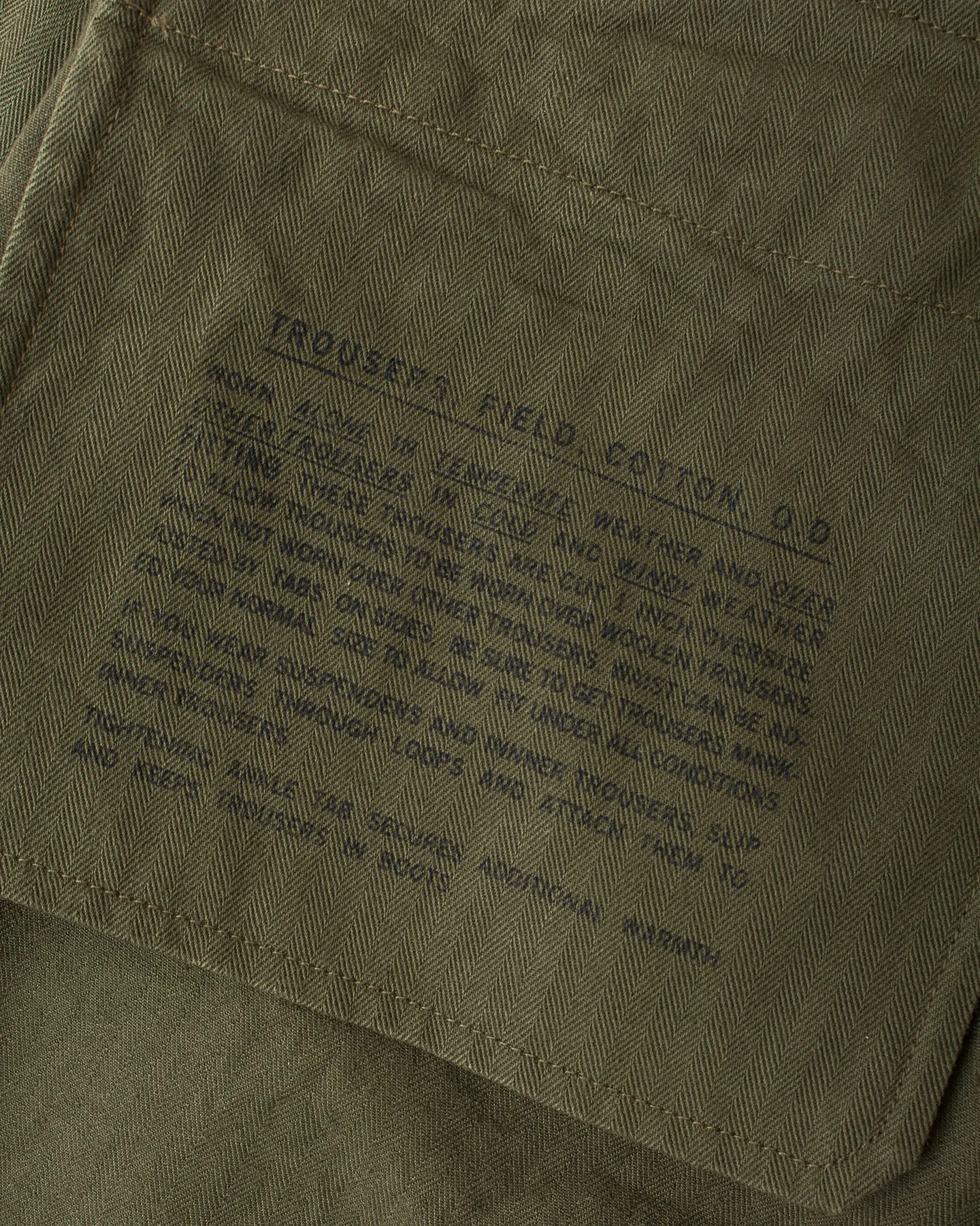 Buzz Rickson's M-43 HBT Twill Trousers BR42390