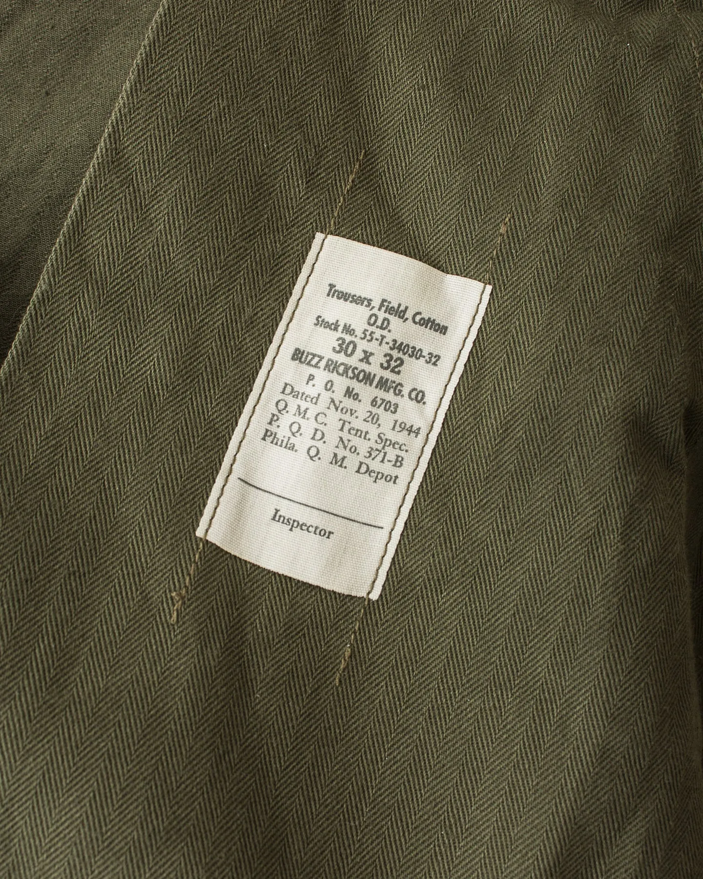 Buzz Rickson's M-43 HBT Twill Trousers BR42390
