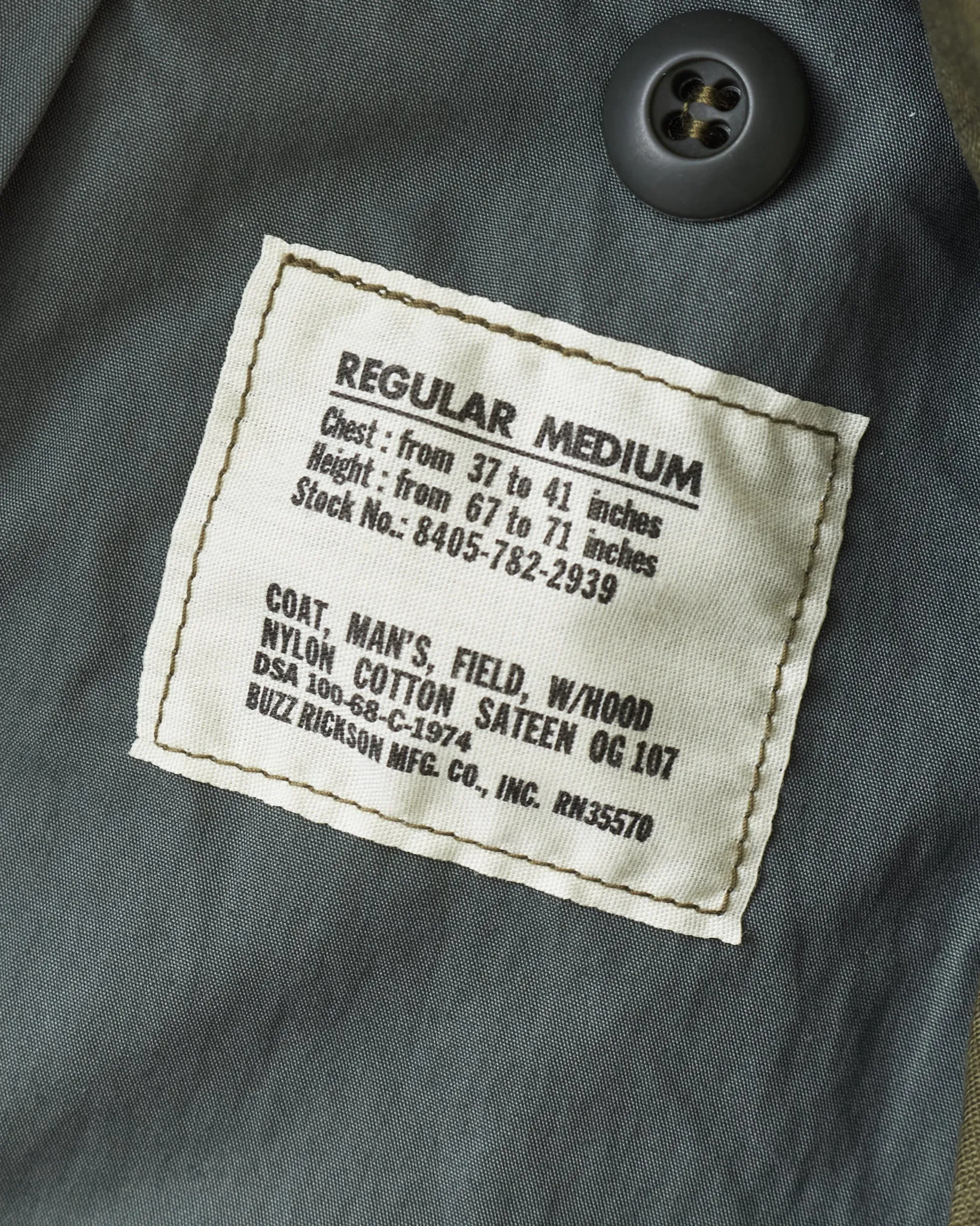Buzz Rickson's M-65 Field Jacket Olive Drab BR11702