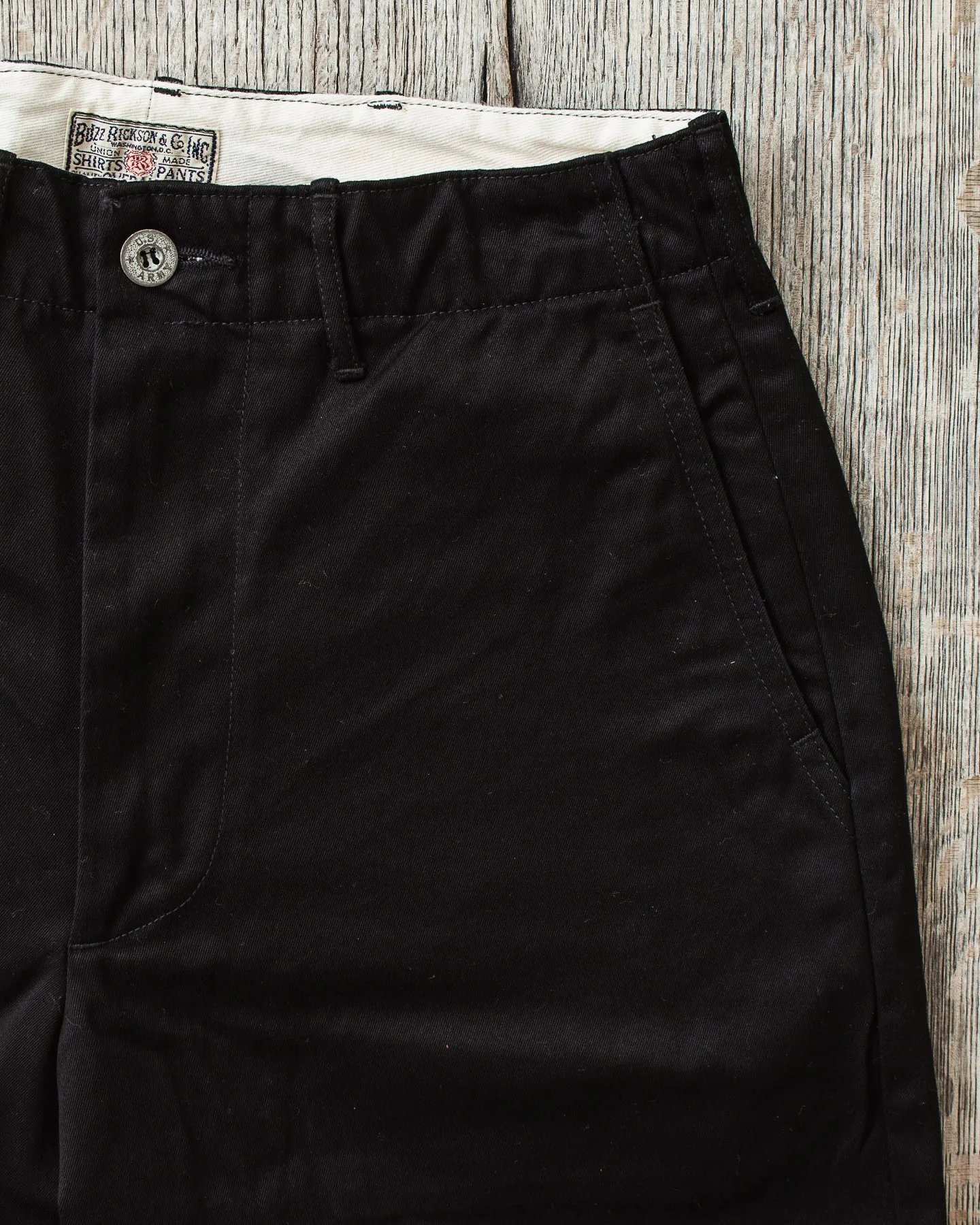Buzz Rickson's Military Chinos 1945 Model Shorts Black BR52381