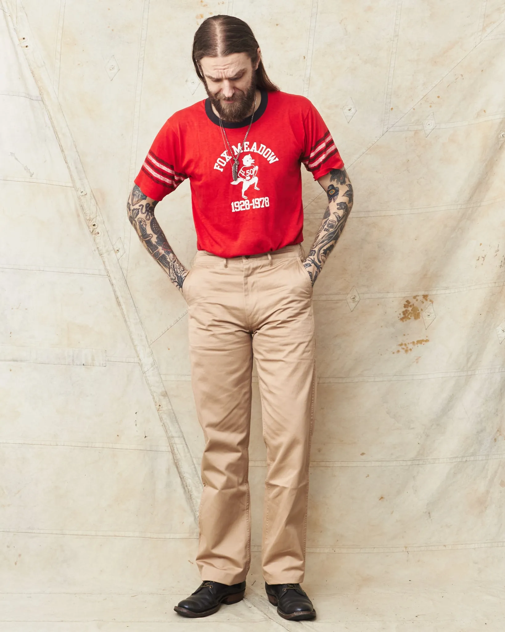 Buzz Rickson's Original Spec Chinos Beige One Wash BR40025A