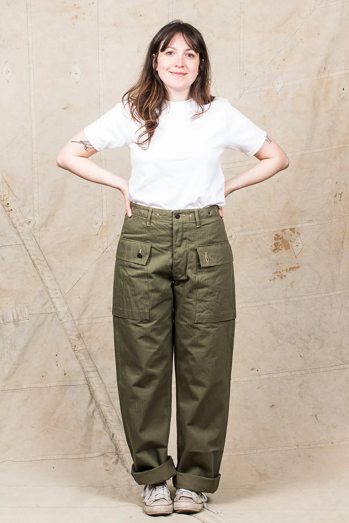 Buzz Rickson's USMC P-44 HBT Twill "Monkey" Pants BR42340