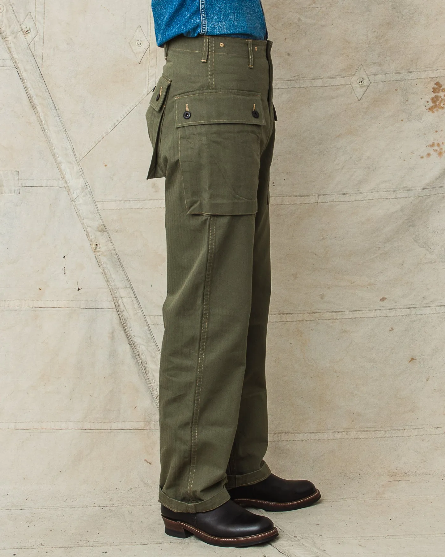 Buzz Rickson's USMC P-44 HBT Twill "Monkey" Pants BR42340