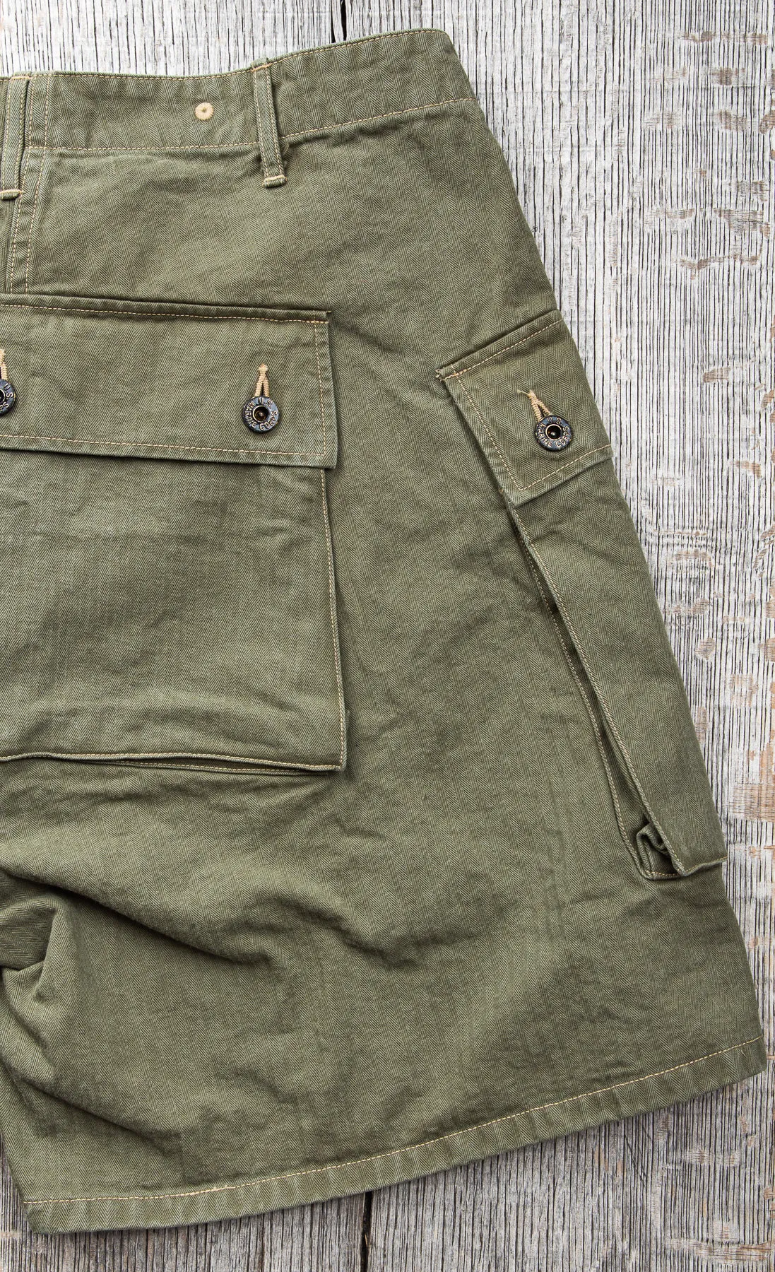 Buzz Rickson's USMC P-44 HBT Twill "Monkey" Shorts BR52388