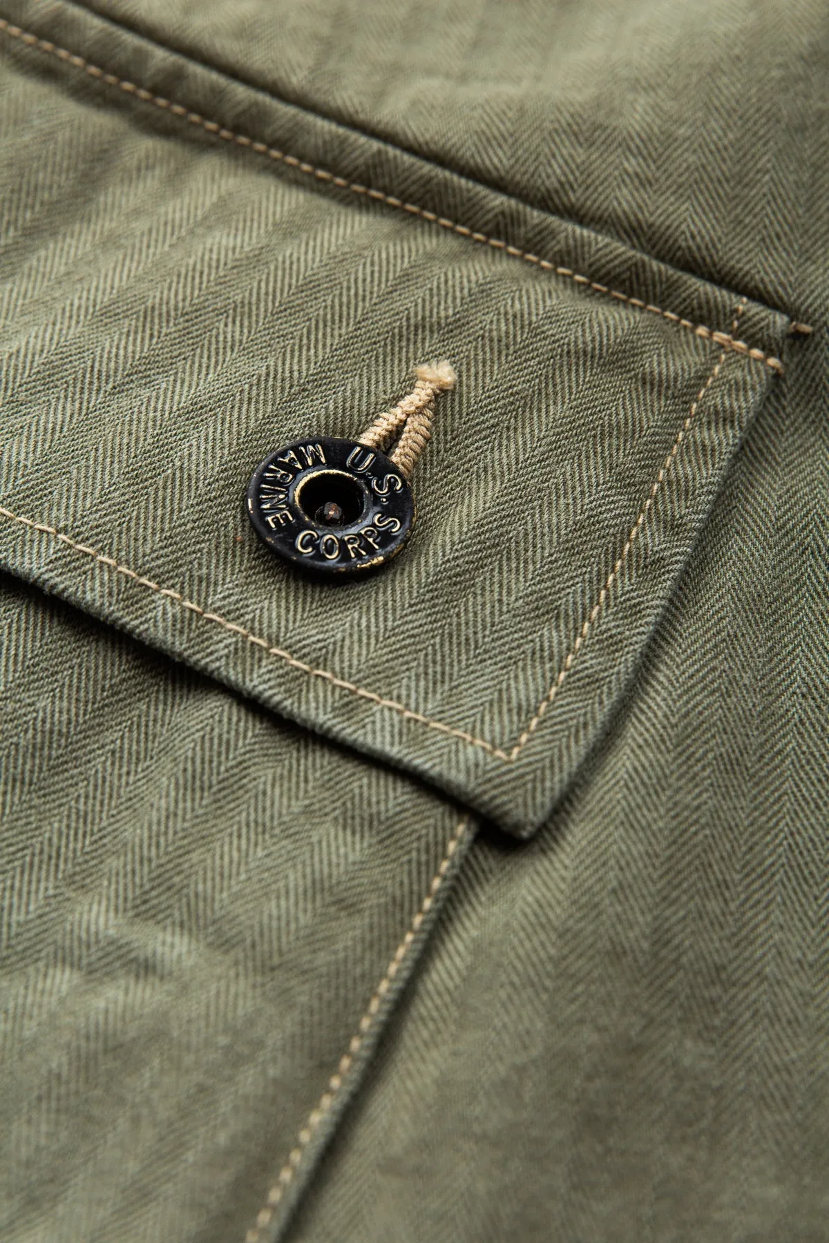 Buzz Rickson's USMC P-44 HBT Twill "Monkey" Shorts BR52388