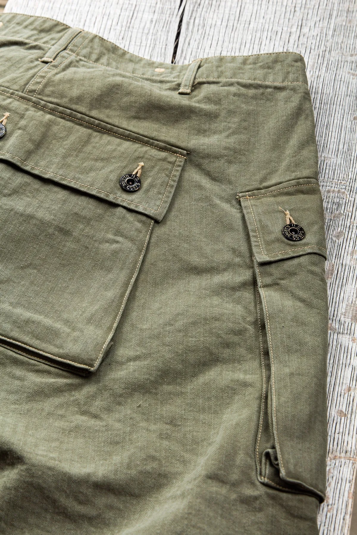 Buzz Rickson's USMC P-44 HBT Twill "Monkey" Shorts BR52388