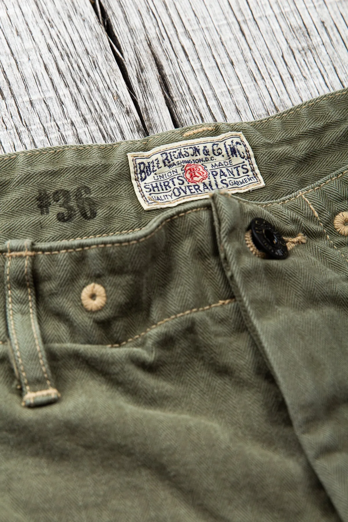 Buzz Rickson's USMC P-44 HBT Twill "Monkey" Shorts BR52388
