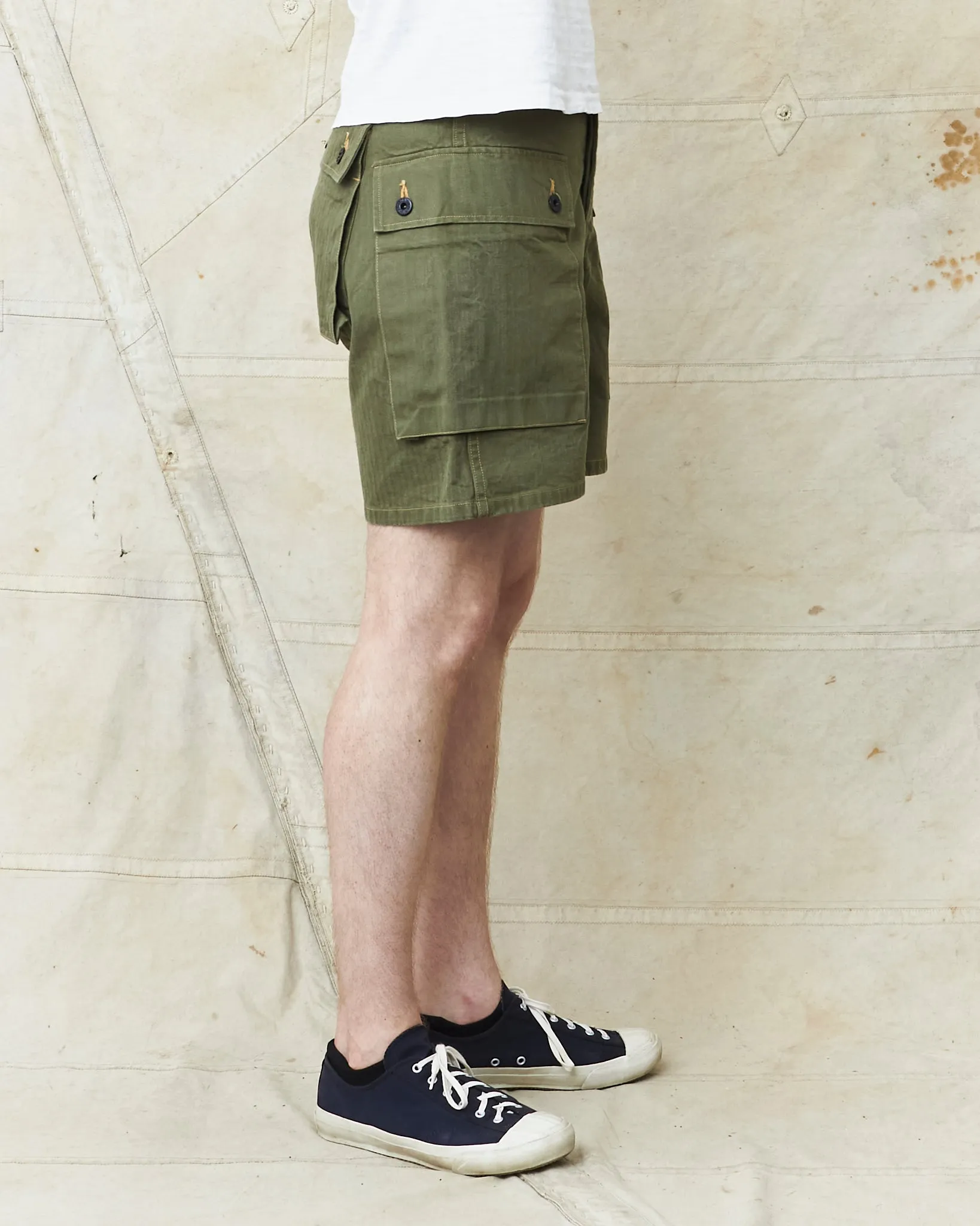 Buzz Rickson's USMC P-44 HBT Twill "Monkey" Shorts BR52388