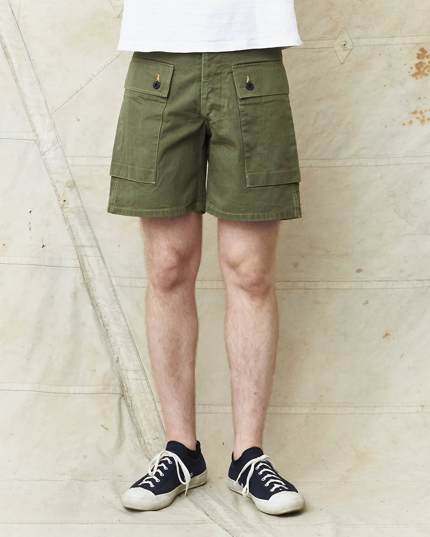 Buzz Rickson's USMC P-44 HBT Twill "Monkey" Shorts BR52388