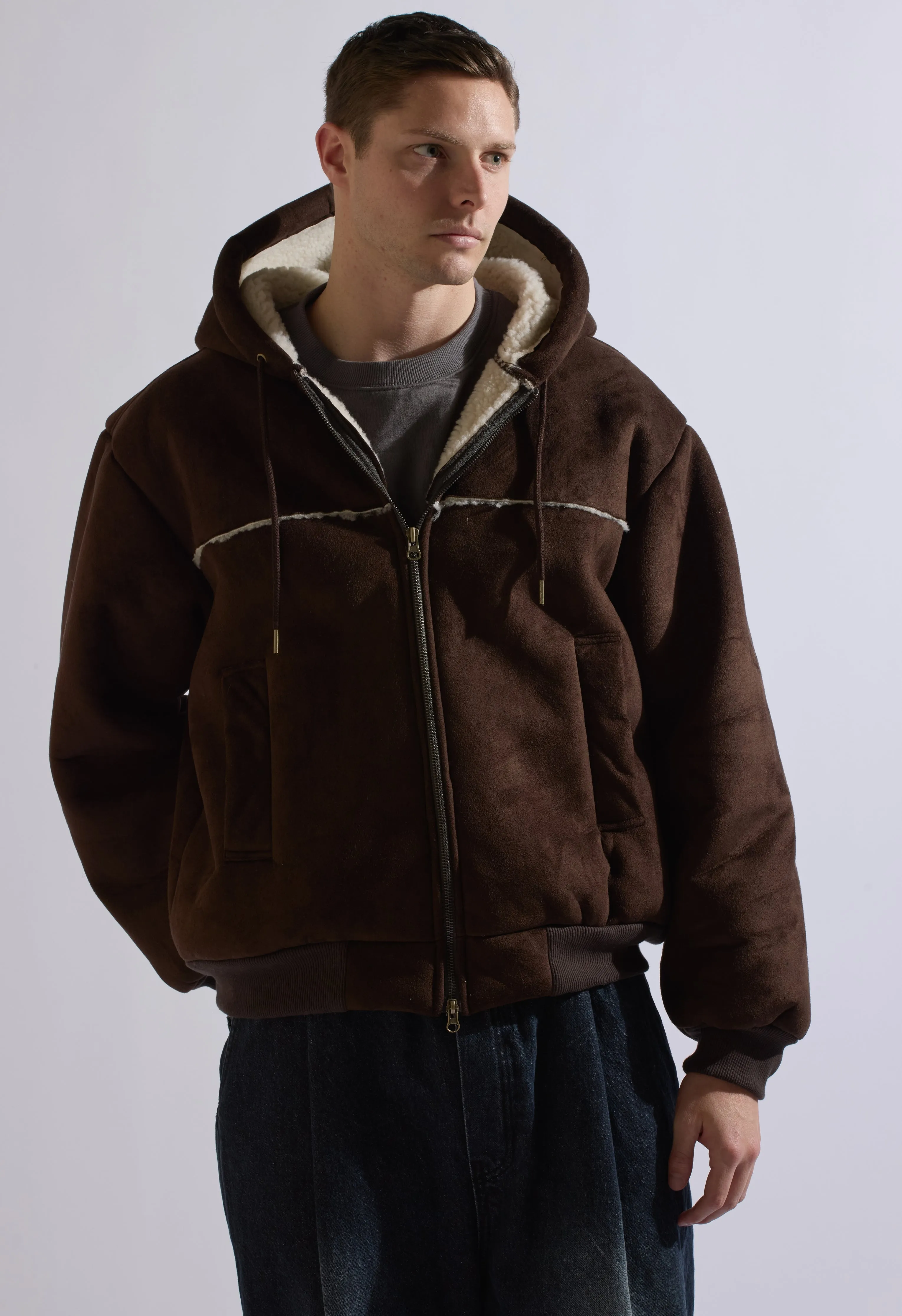 Cacao Sherpa Hoodie