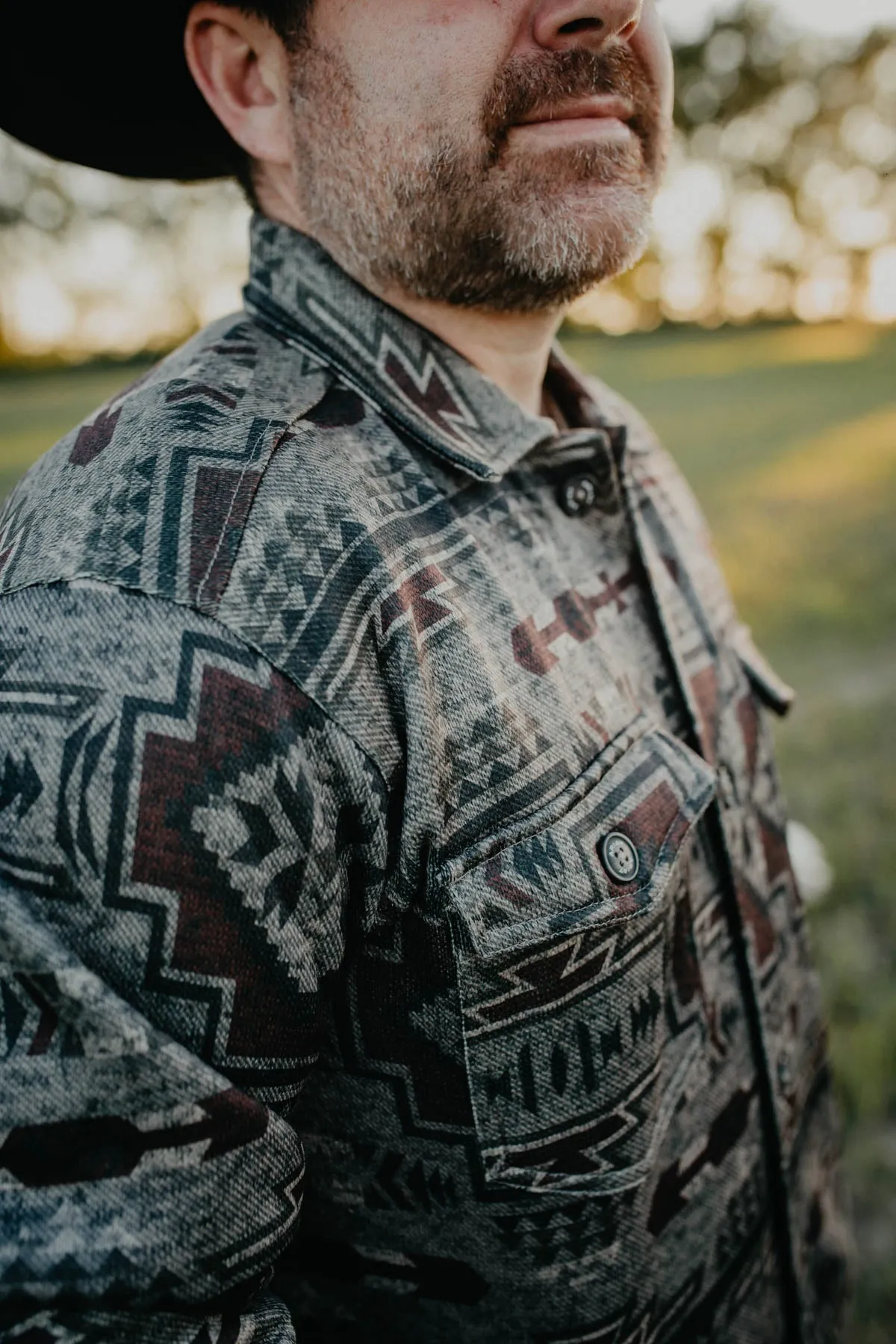'Caldwell' Men's Ariat Printed Shirt Jacket (L & XXL ONLY)